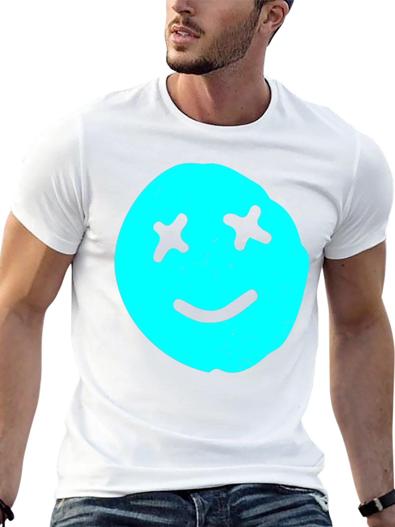 Smiley Face Graphic T-Shirt - Relaxed Fit