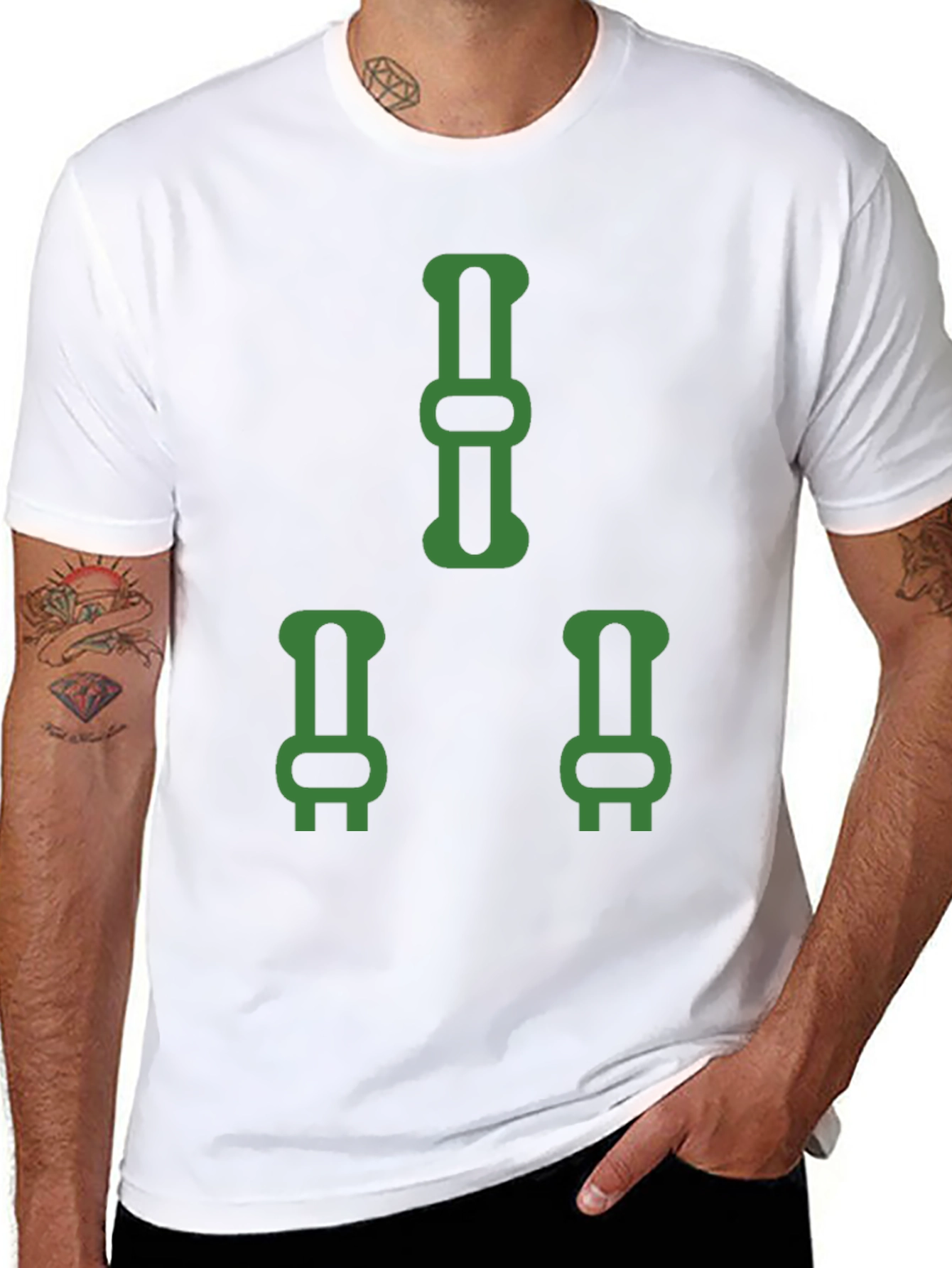 Mens Novelty Suspender Graphic Tee