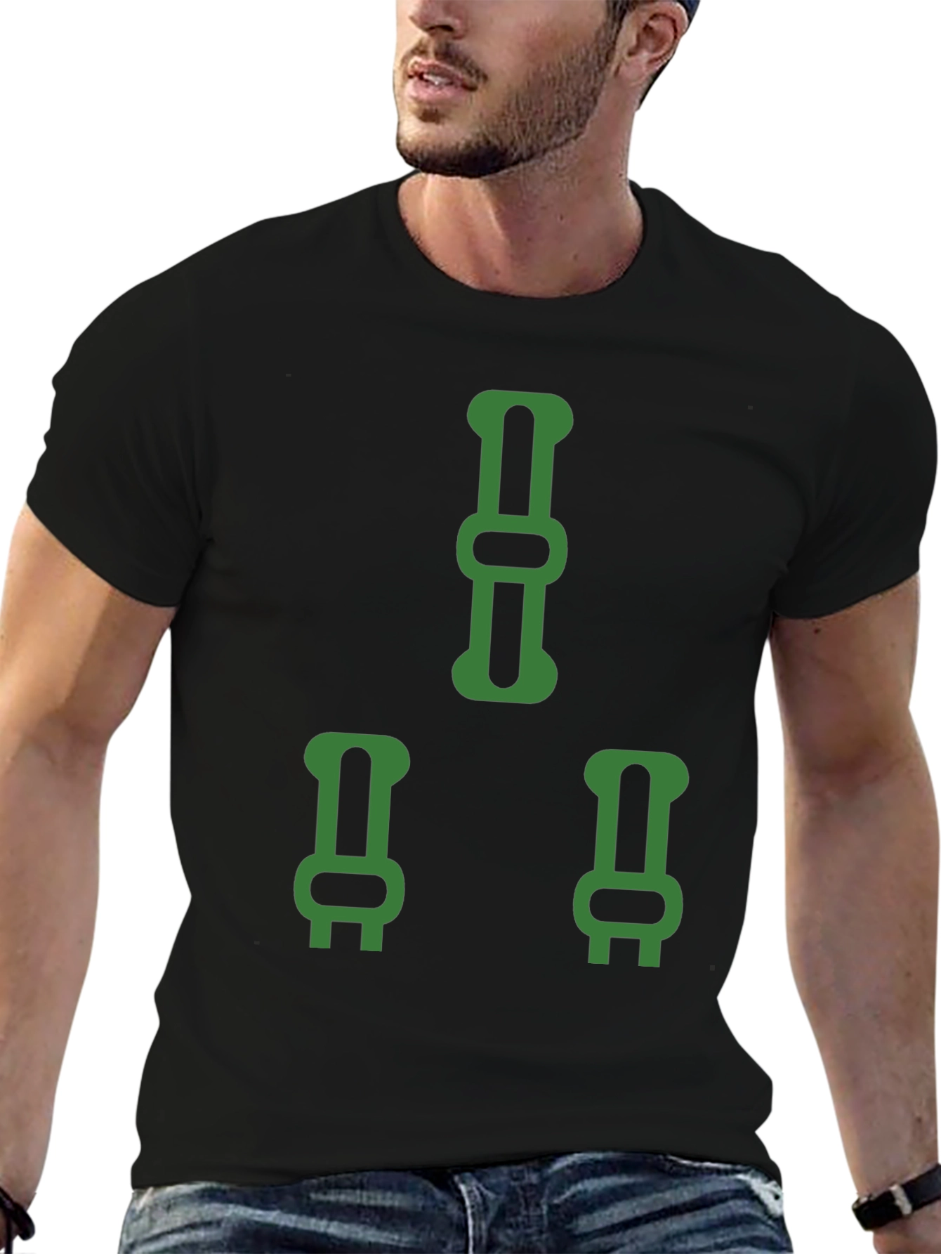 Mens Novelty Suspender Graphic Tee