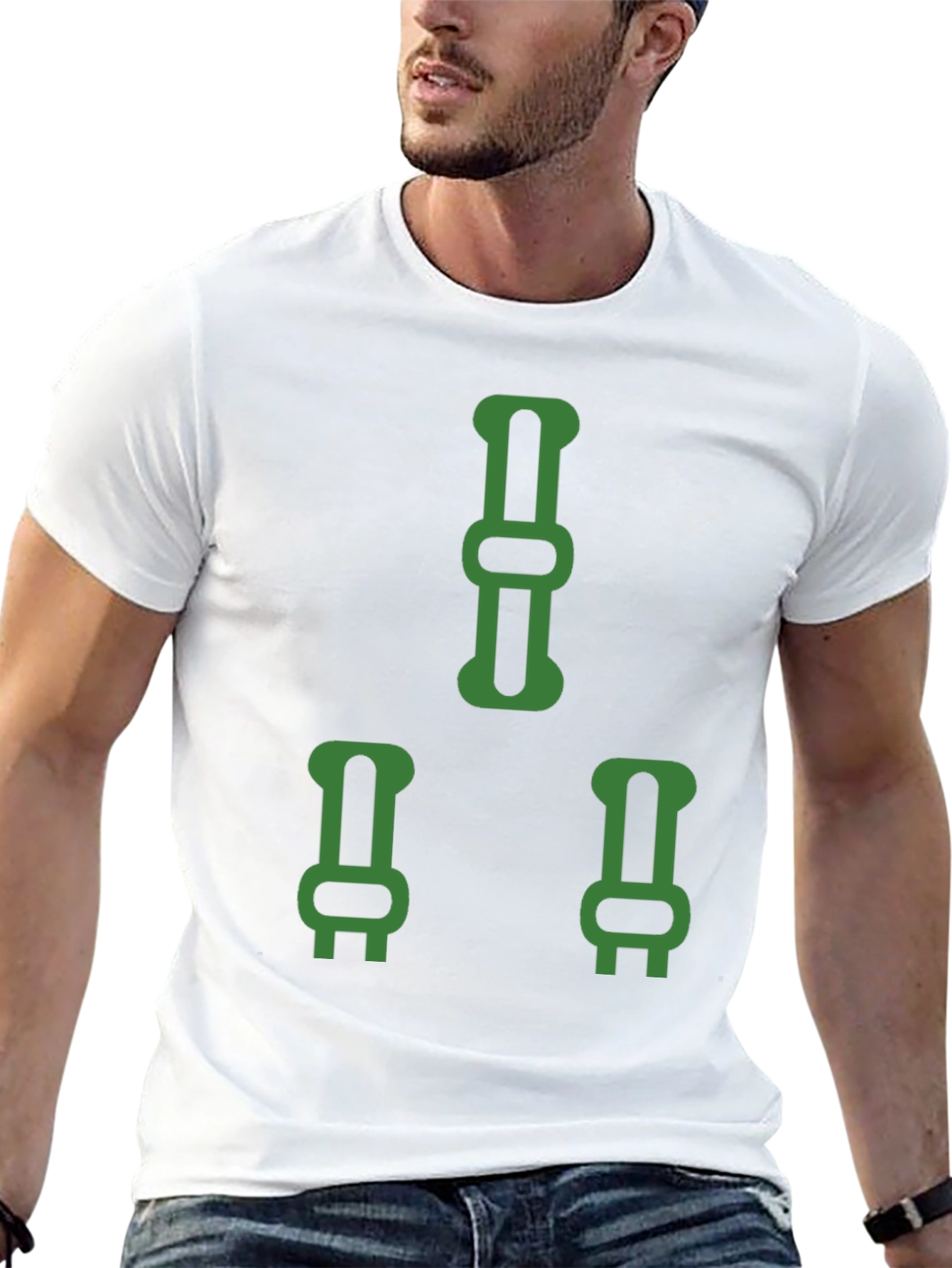 Mens Novelty Suspender Graphic Tee