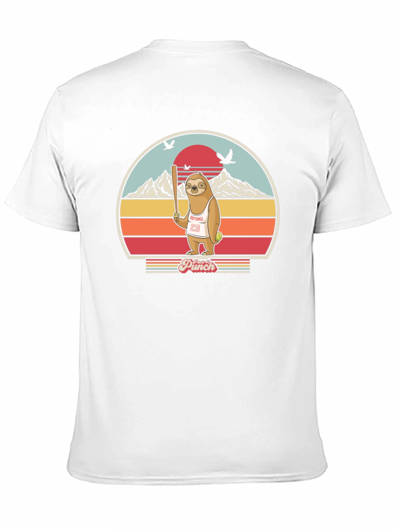 Sloth Baseball T-Shirt Funny Punch Design