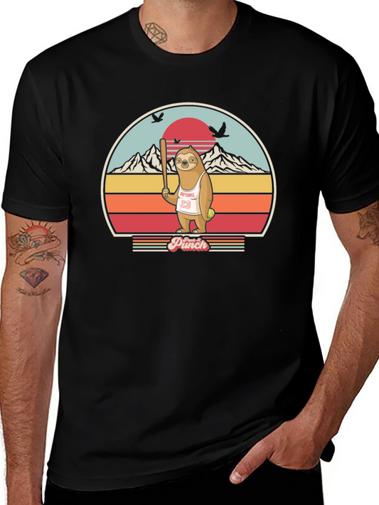 Sloth Baseball T-Shirt Funny Punch Design