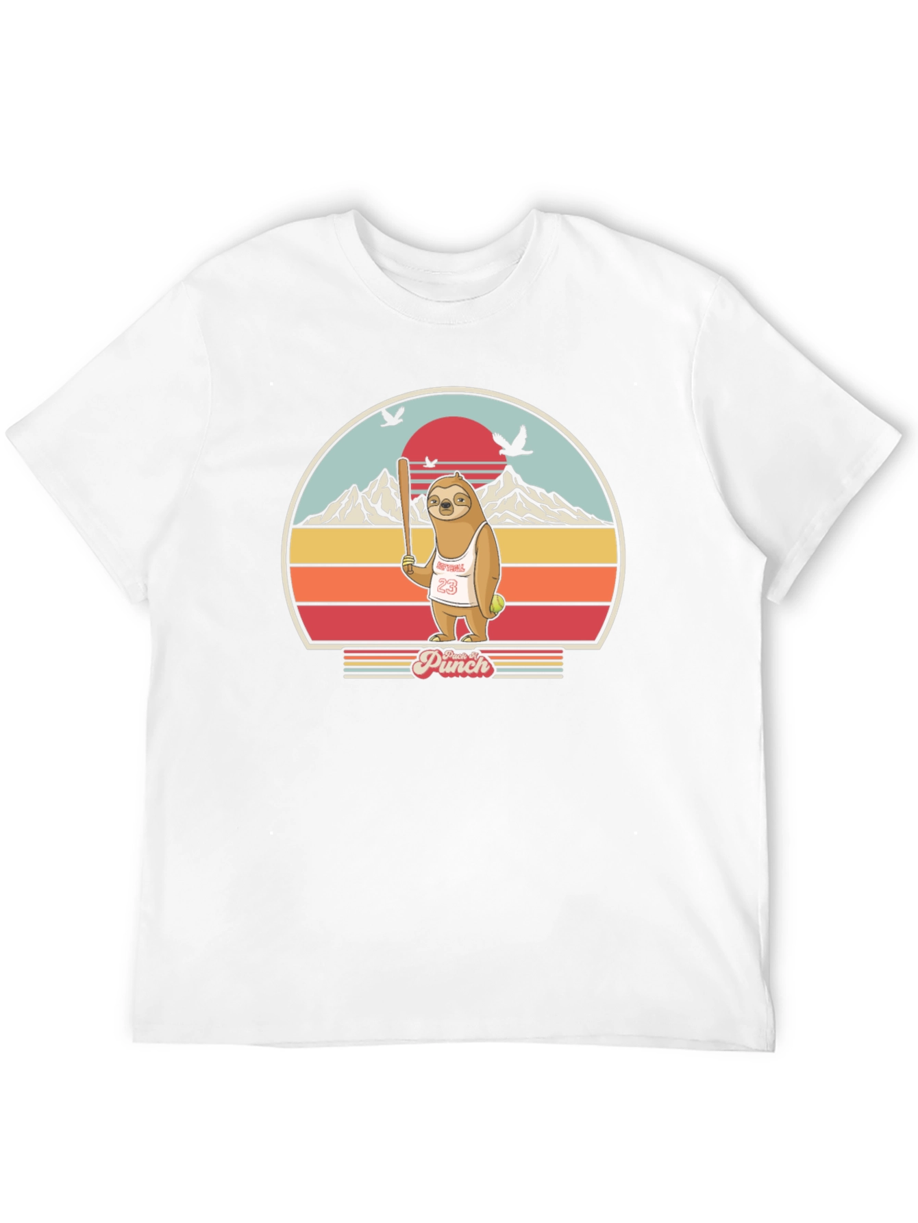 Sloth Baseball T-Shirt Funny Punch Design