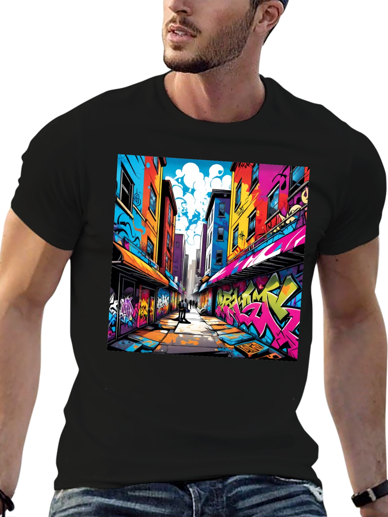 Graffiti Alley Graphic Tee - Urban Streetwear