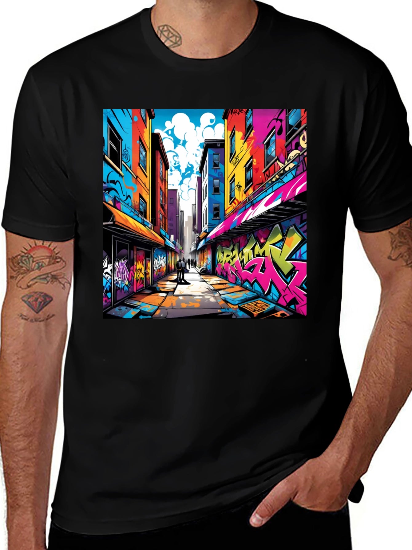 Graffiti Alley Graphic Tee - Urban Streetwear