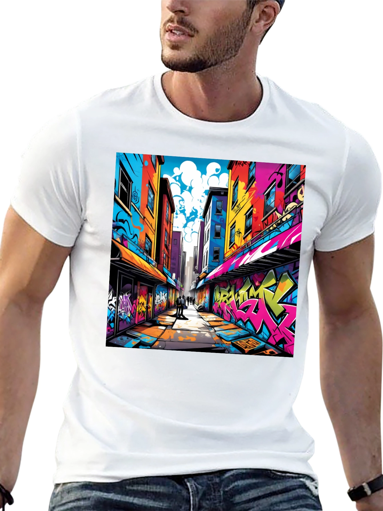 Graffiti Alley Graphic Tee - Urban Streetwear