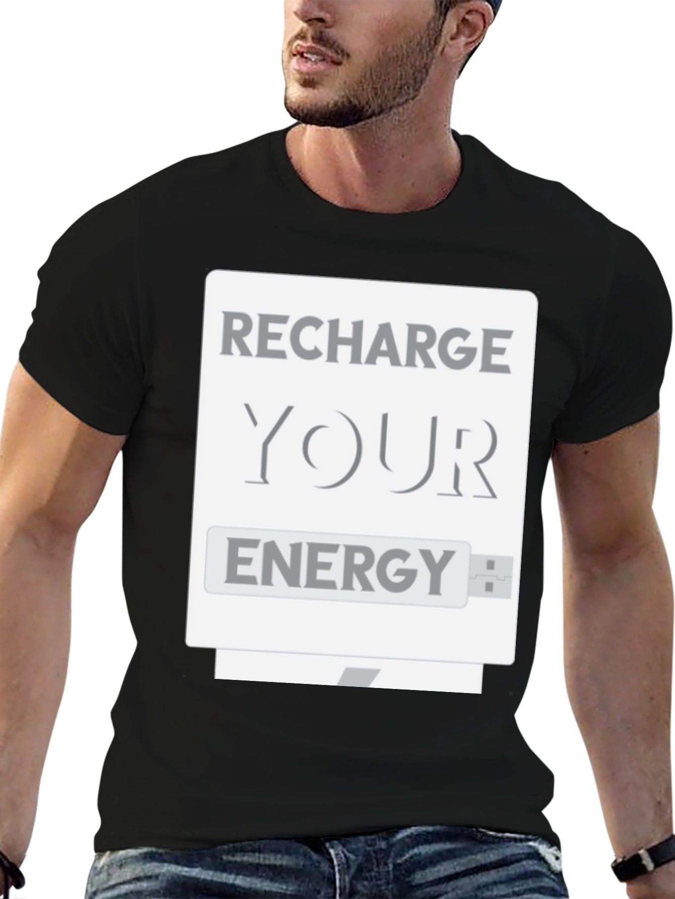 Recharge Your Energy T-Shirt - USB Design