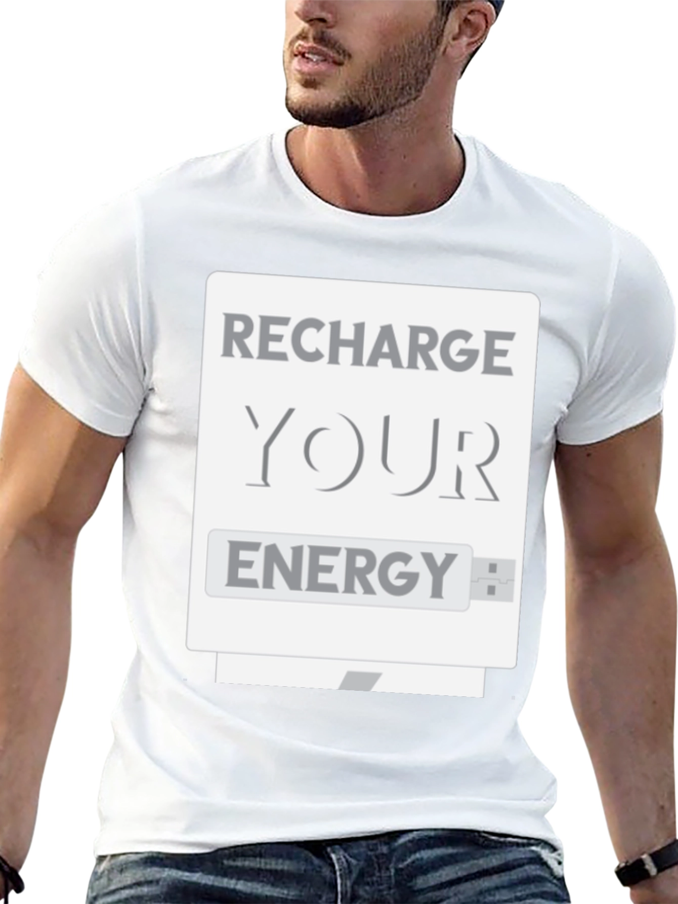 Recharge Your Energy T-Shirt - USB Design