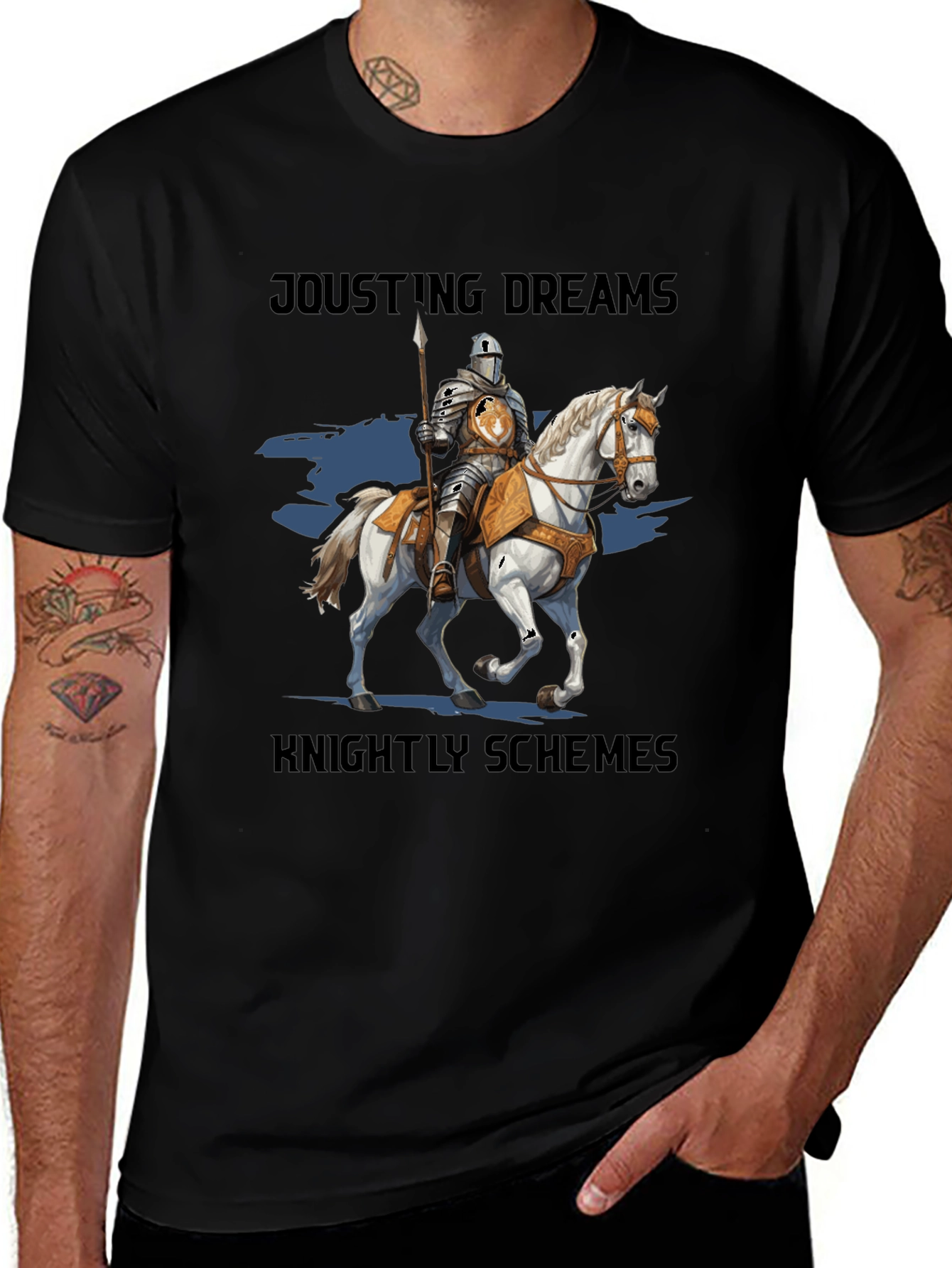 Jousting Dreams Knightly Schemes Graphic T-Shirt