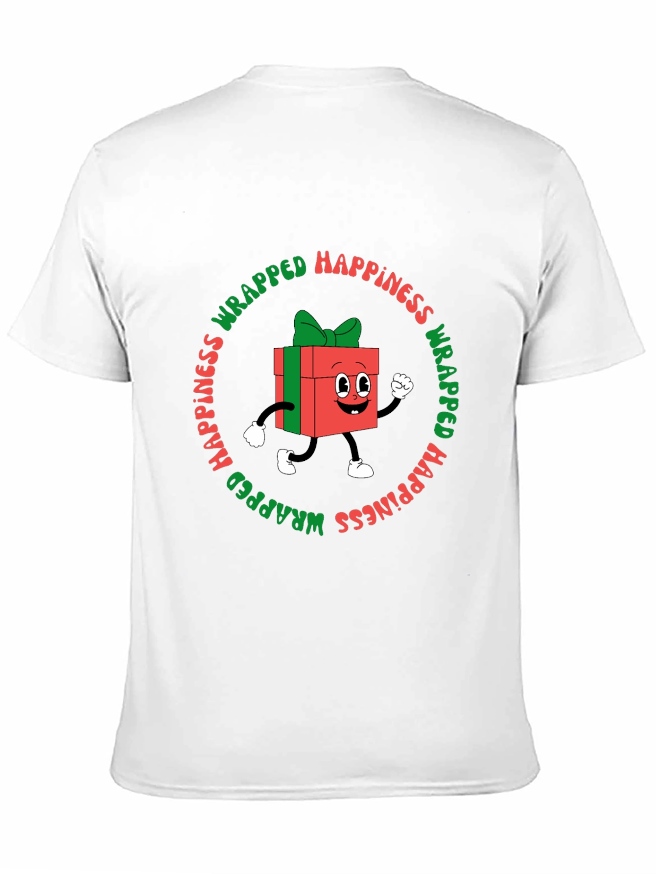 Wrapped Happiness Graphic Tee - Festive Holiday Shirt