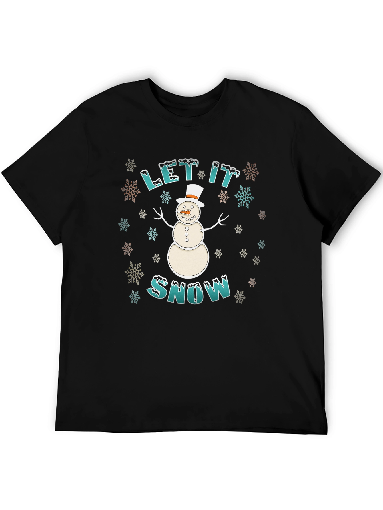 Let It Snow T-Shirt - Snowman Design