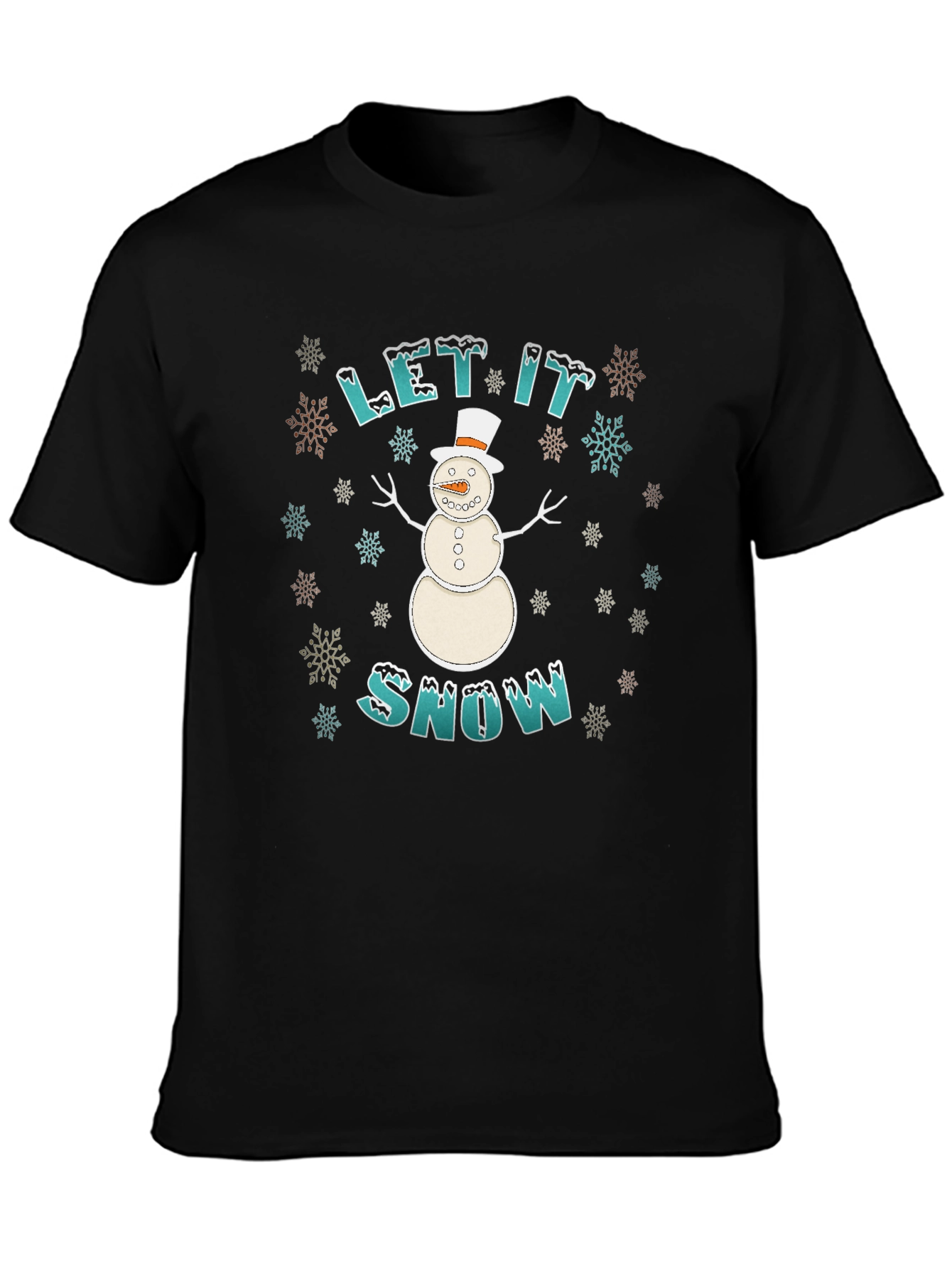 Let It Snow T-Shirt - Snowman Design