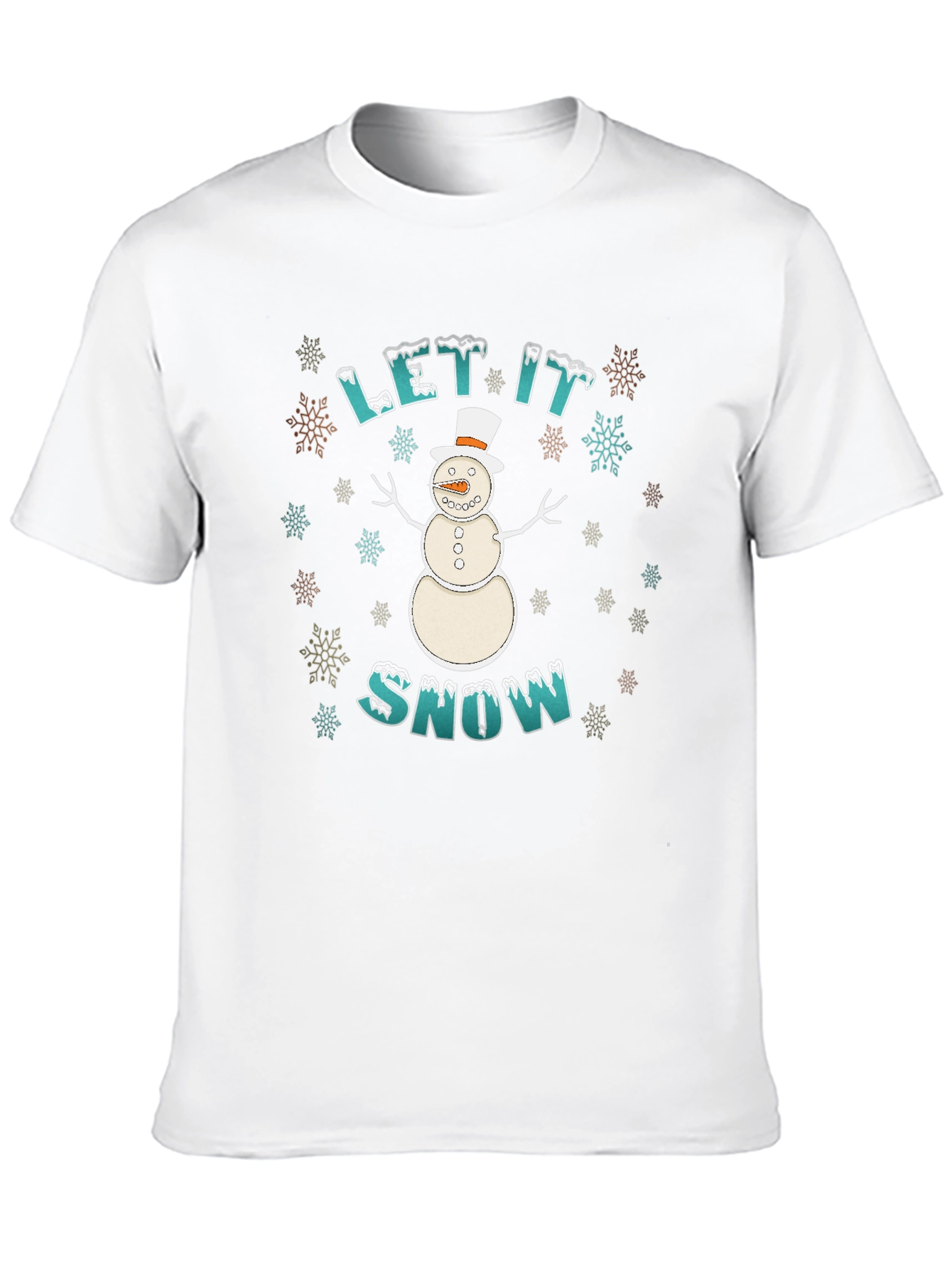 Let It Snow T-Shirt - Snowman Design