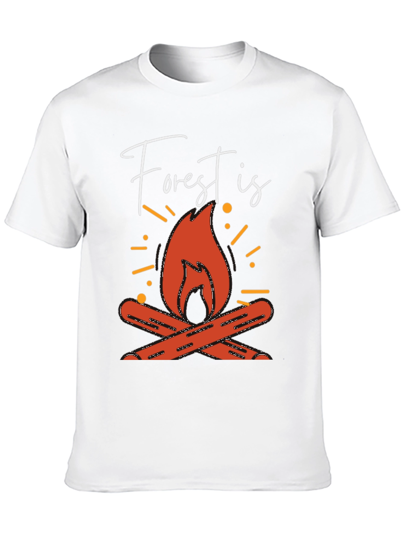 Forest Is Calling T-Shirt - Campfire Graphic Tee