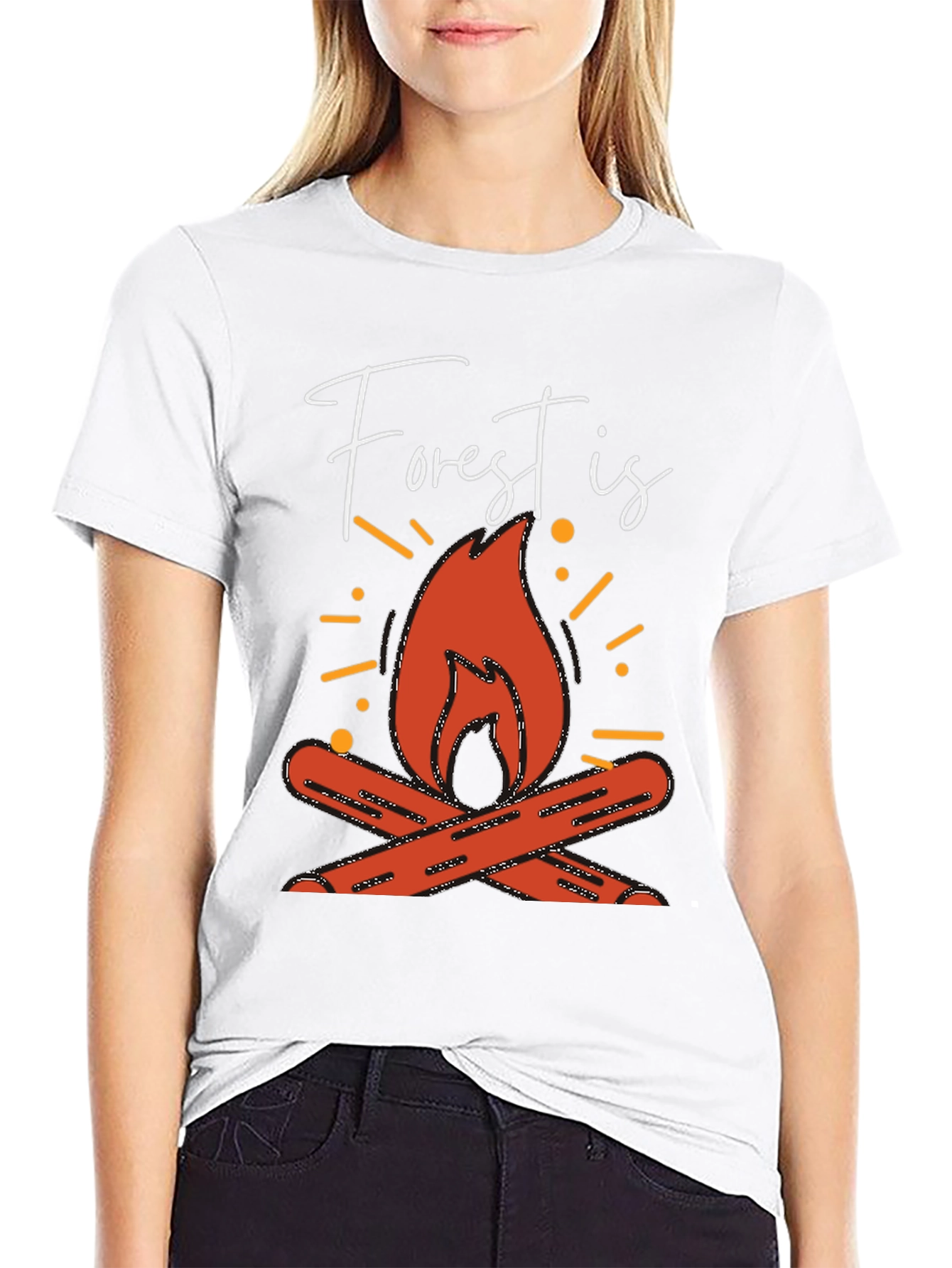 Forest Is Calling T-Shirt - Campfire Graphic Tee