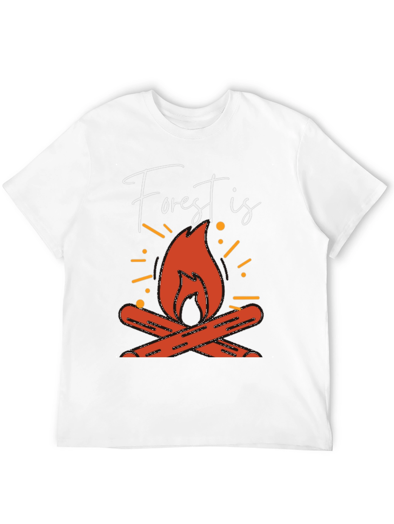Forest Is Calling T-Shirt - Campfire Graphic Tee