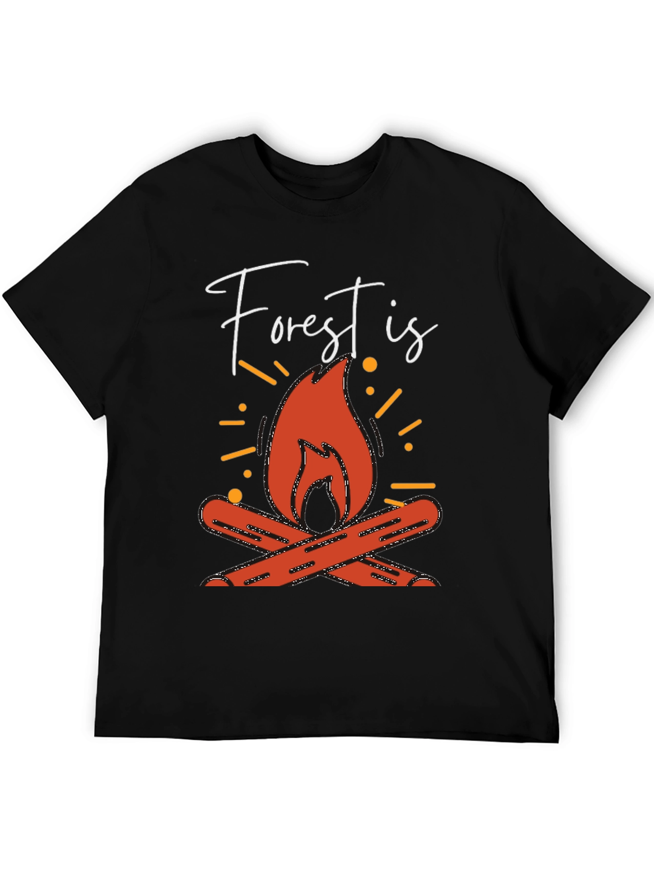 Forest Is Calling T-Shirt - Campfire Graphic Tee
