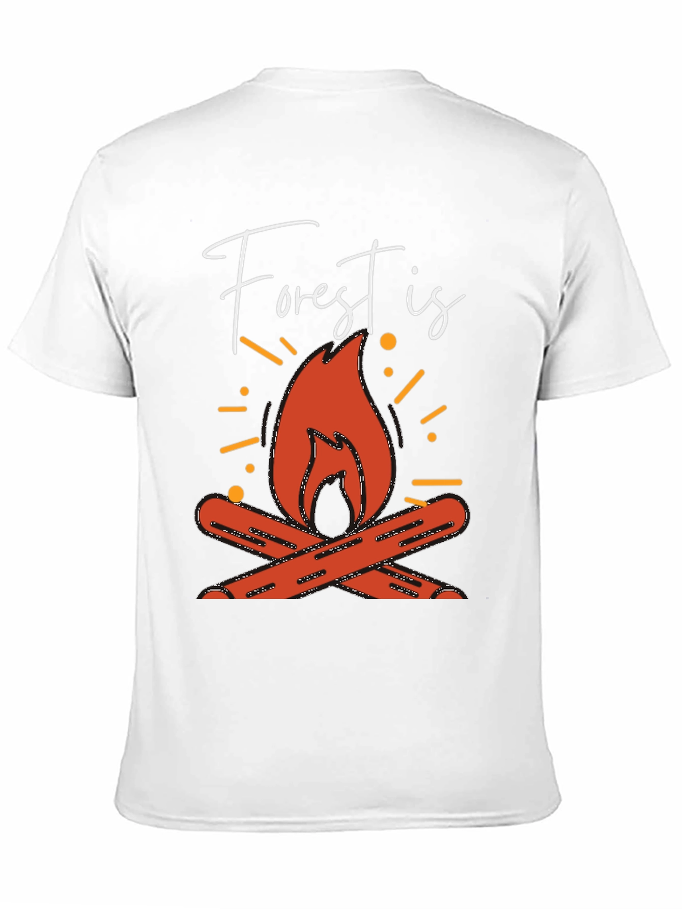 Forest Is Calling T-Shirt - Campfire Graphic Tee