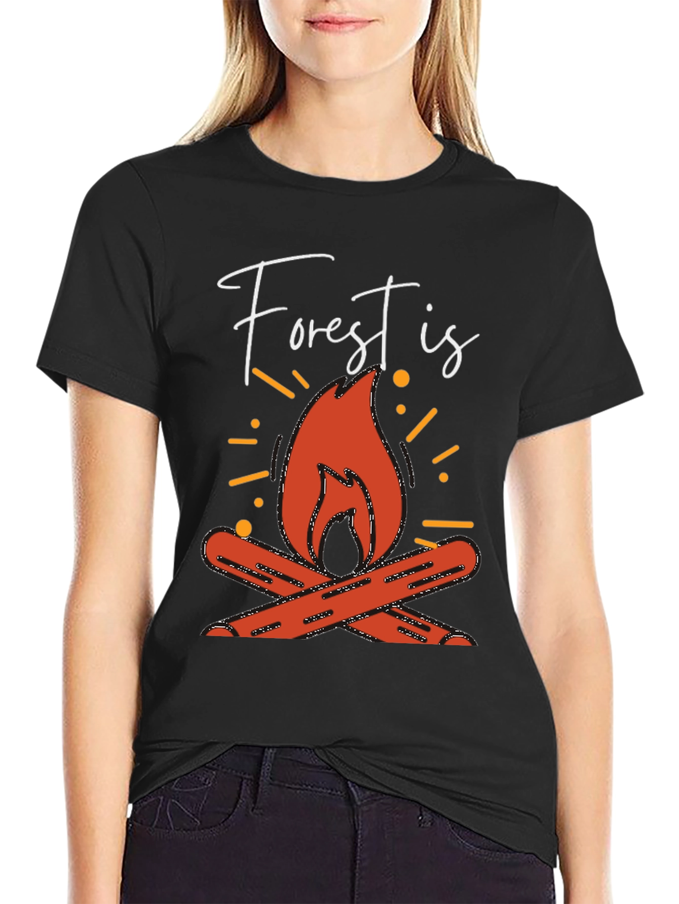 Forest Is Calling T-Shirt - Campfire Graphic Tee