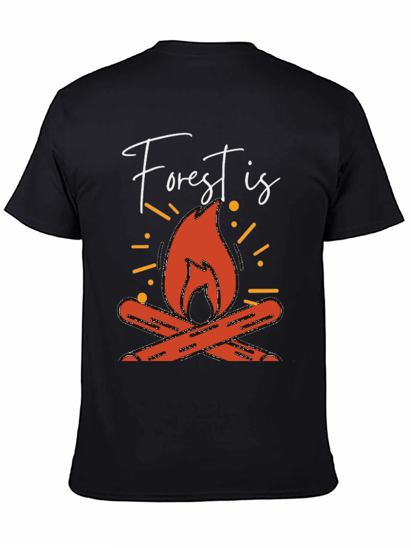 Forest Is Calling T-Shirt - Campfire Graphic Tee
