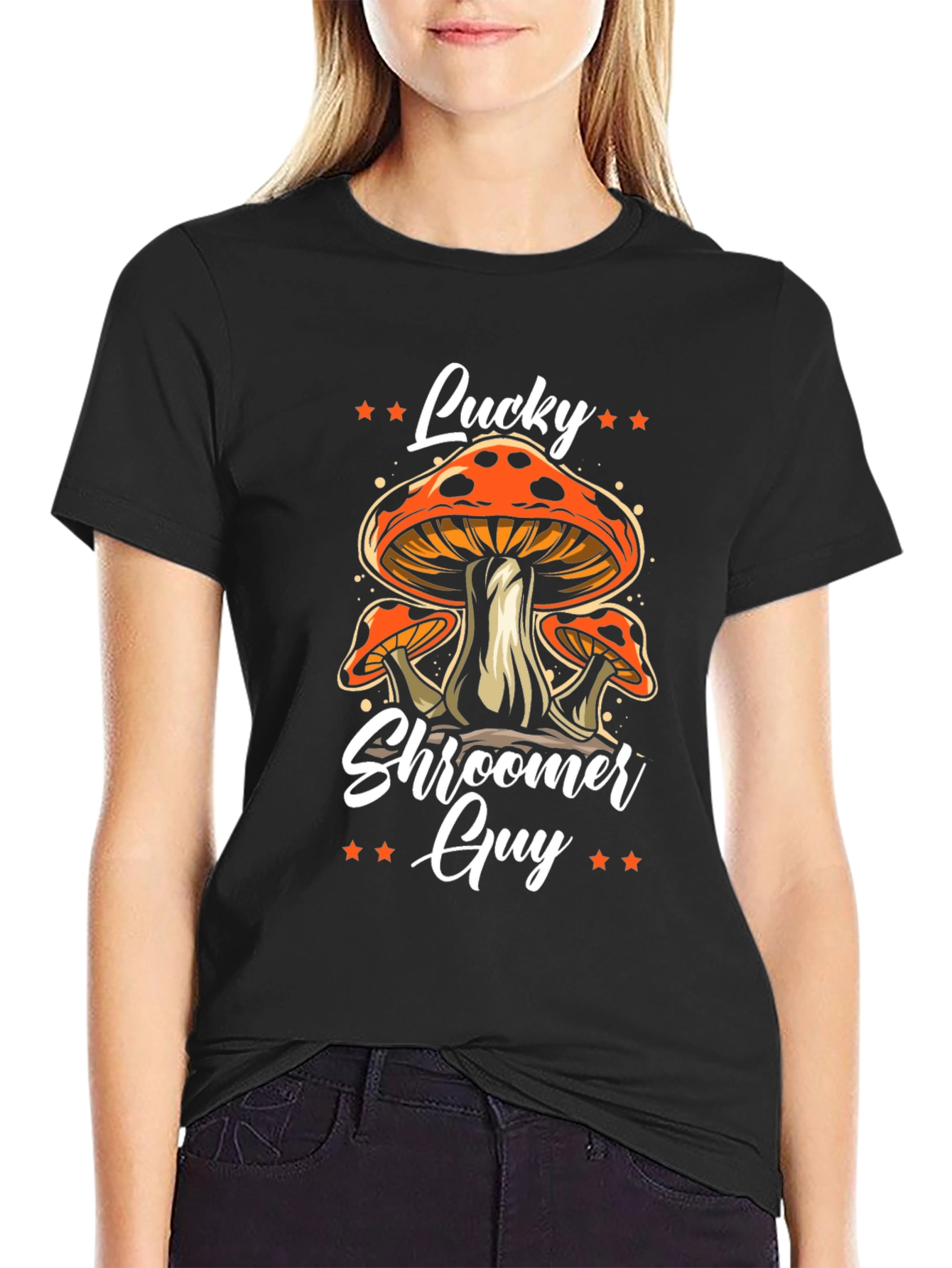 Lucky Shroomer Guy T-Shirt - Fun Mushroom Design