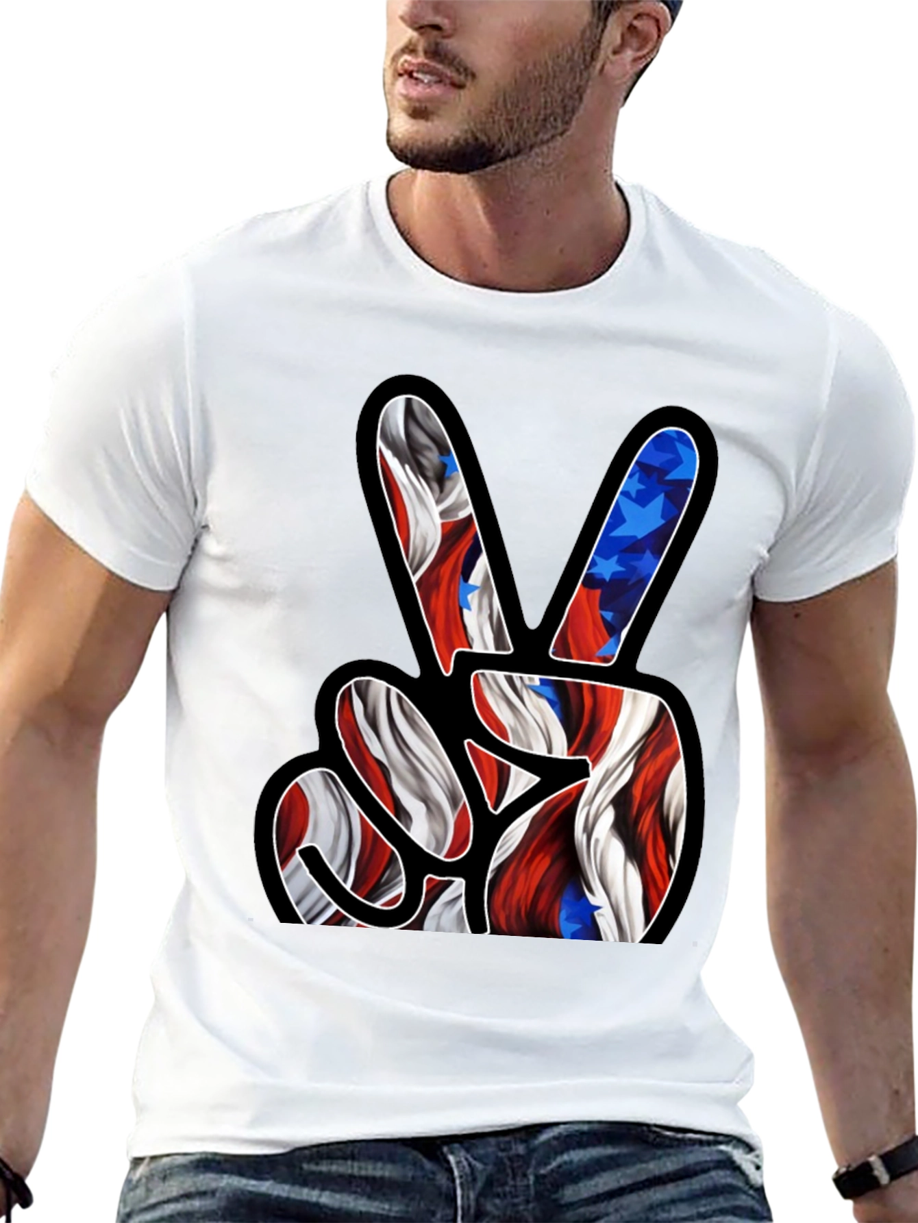 Peace Sign Patriotic T-Shirt