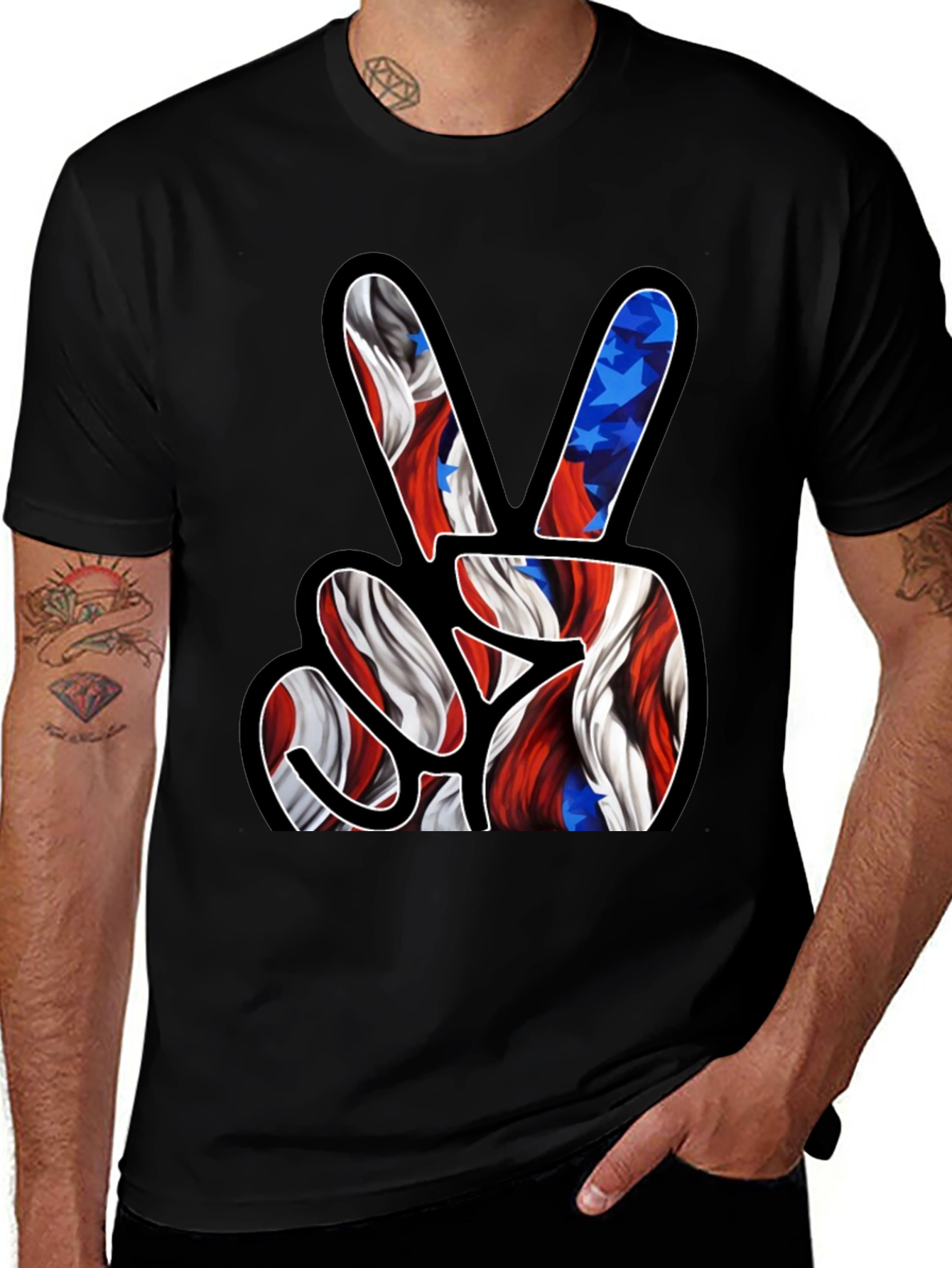 Peace Sign Patriotic T-Shirt