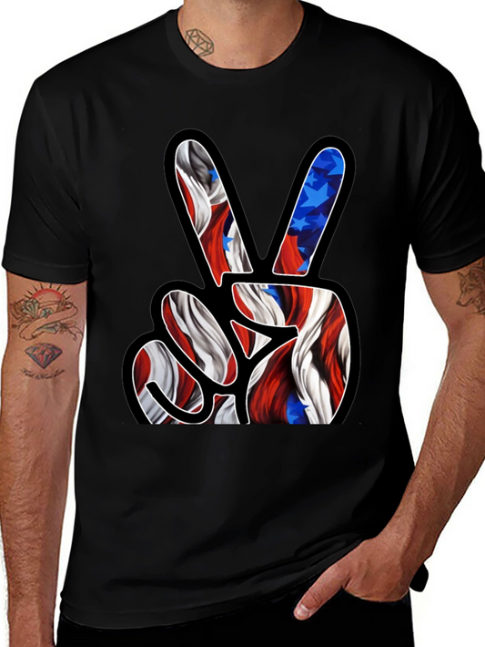 Peace Sign Patriotic T-Shirt
