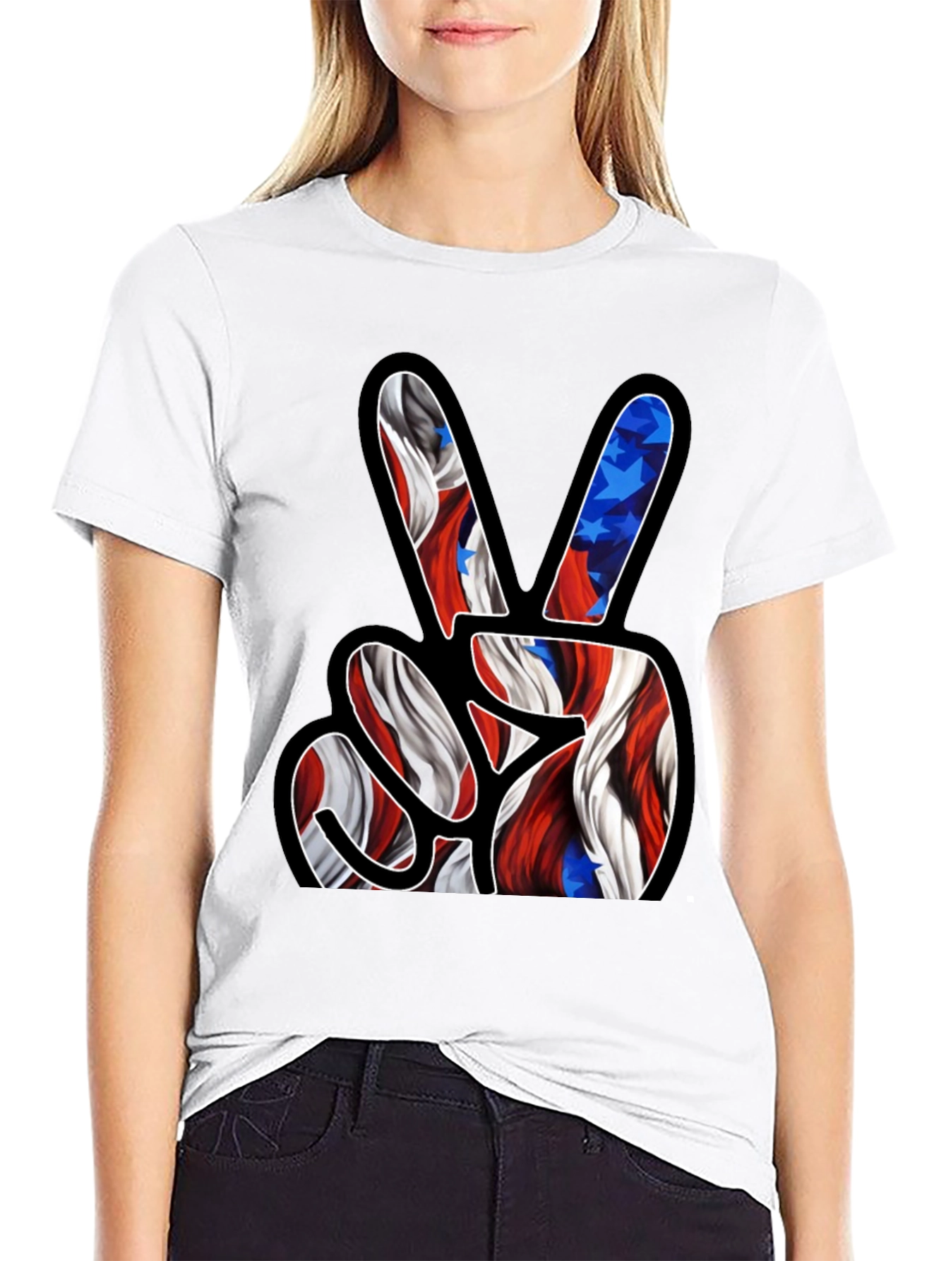 Peace Sign Patriotic T-Shirt