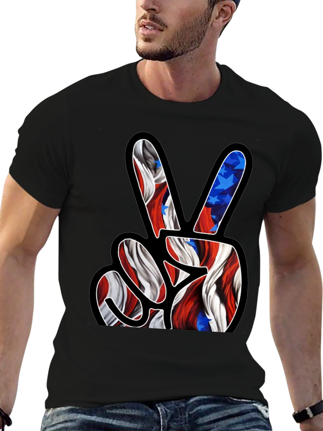 Peace Sign Patriotic T-Shirt