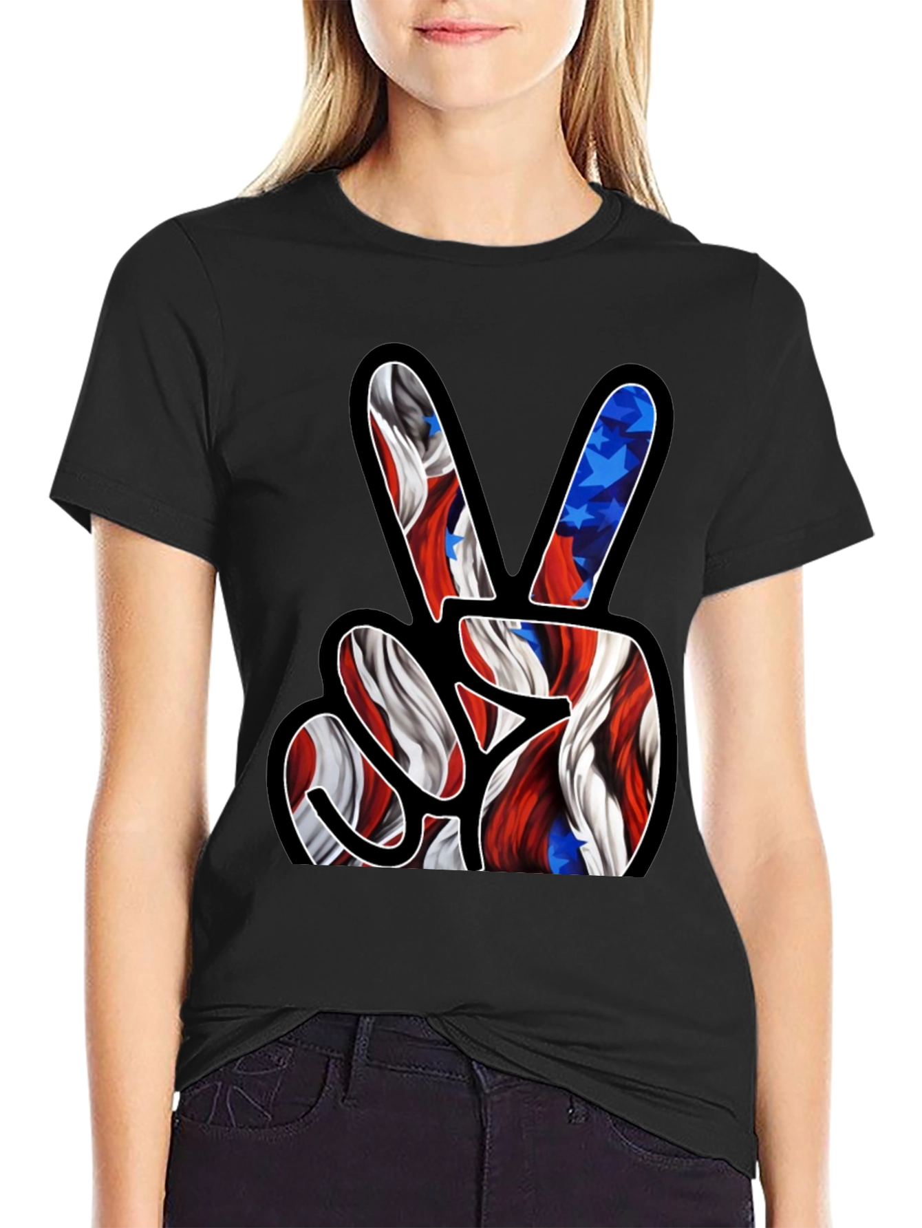 Peace Sign Patriotic T-Shirt