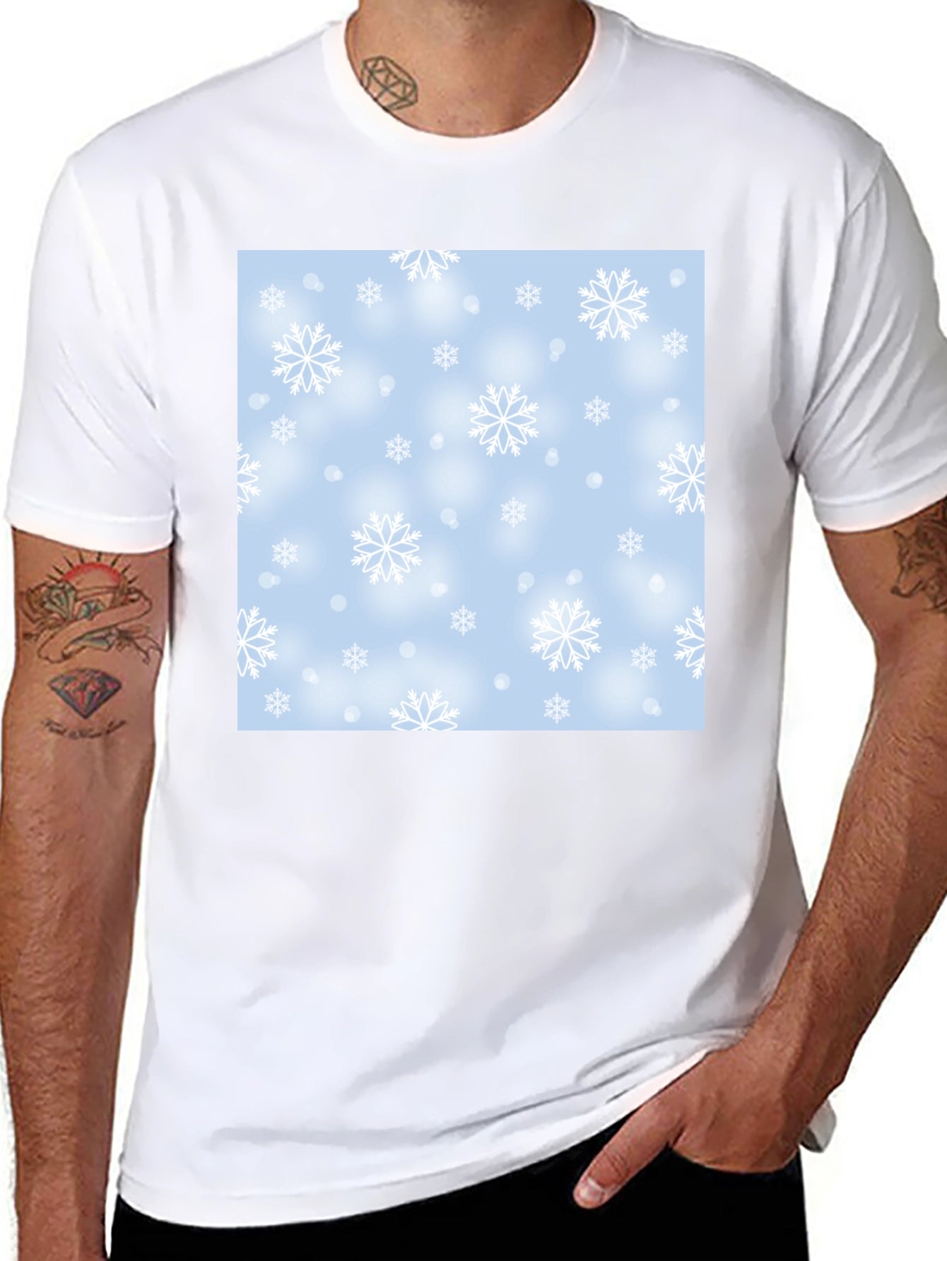 Winter Snowflake Pattern T-Shirt