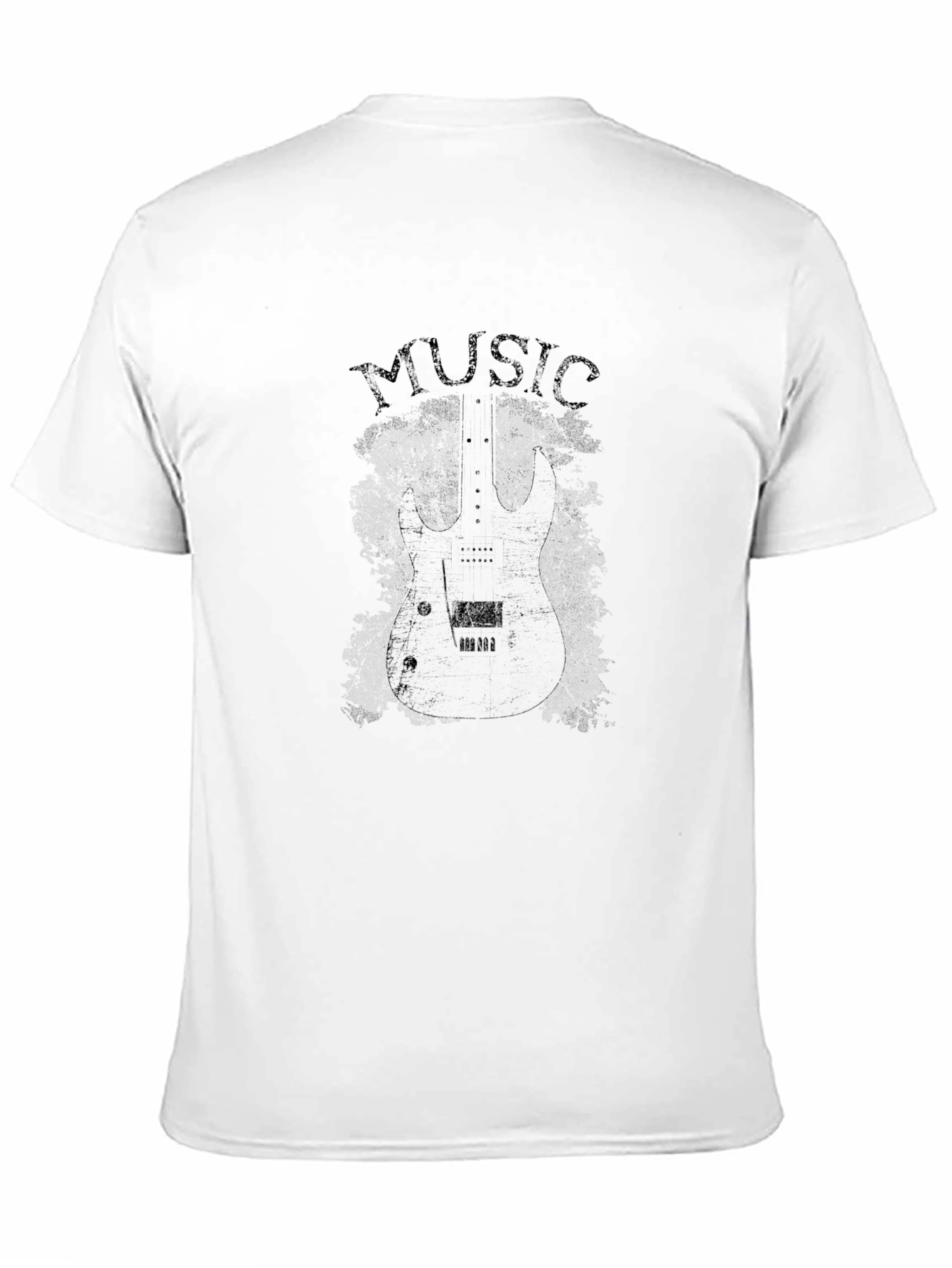 Music Guitar Graphic Black T-Shirt
