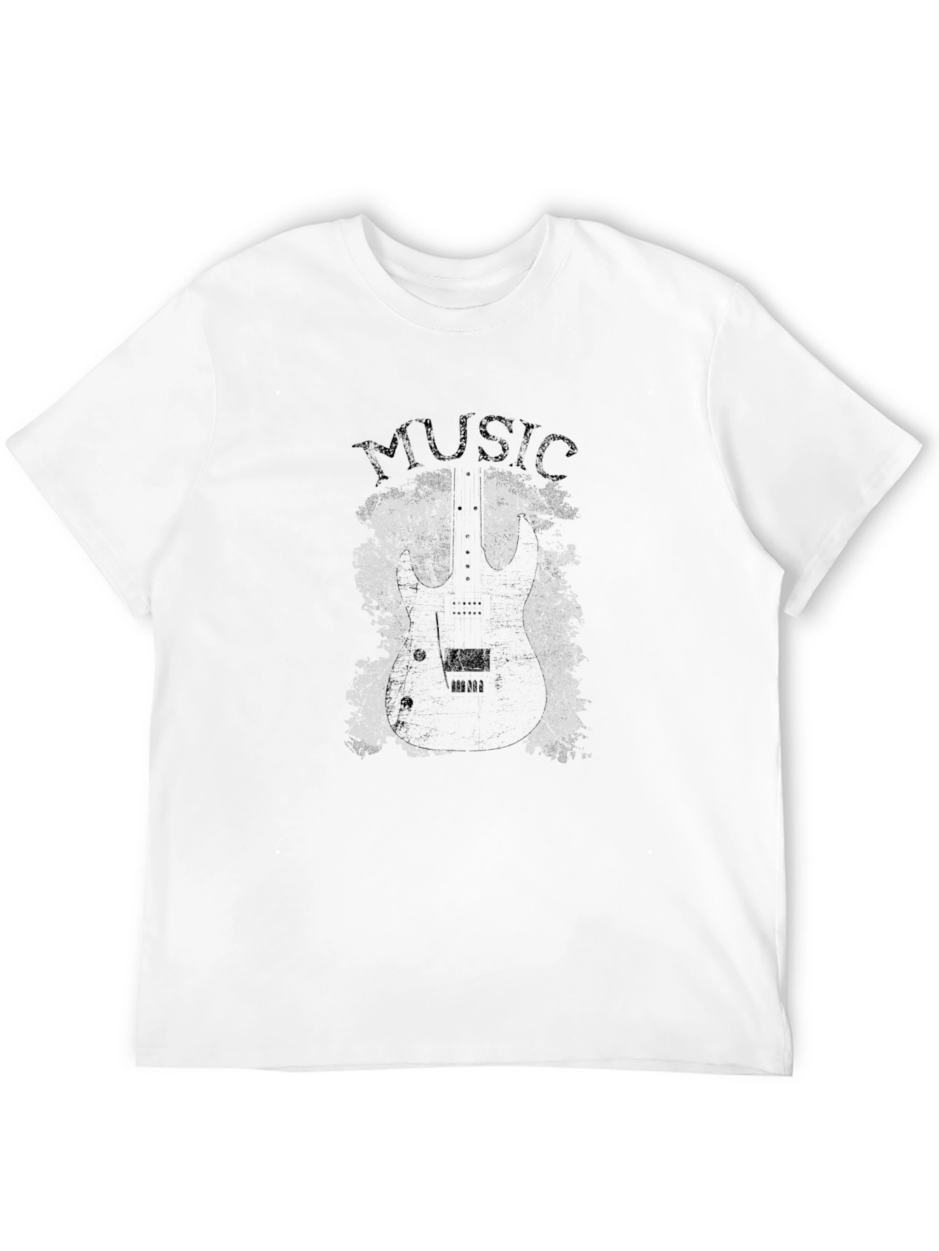 Music Guitar Graphic Black T-Shirt