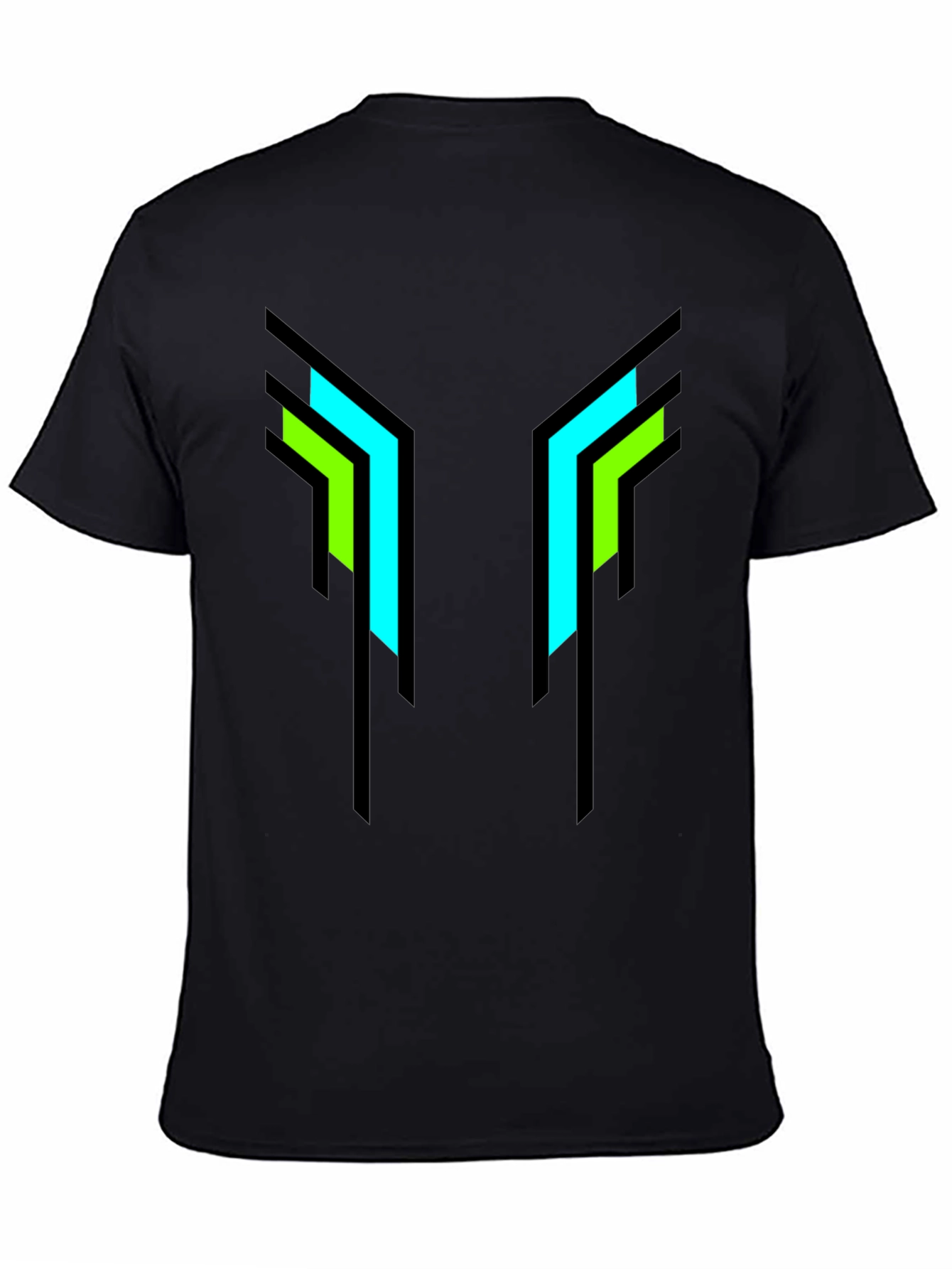 Geometric Print Black T-Shirt