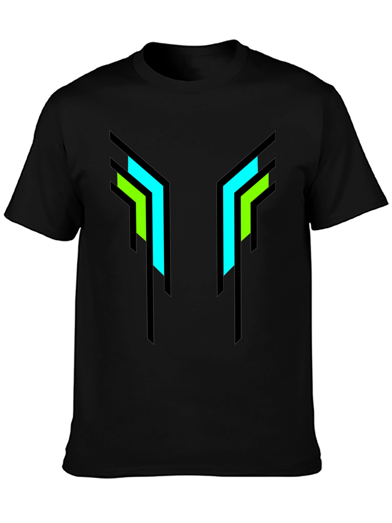 Geometric Print Black T-Shirt