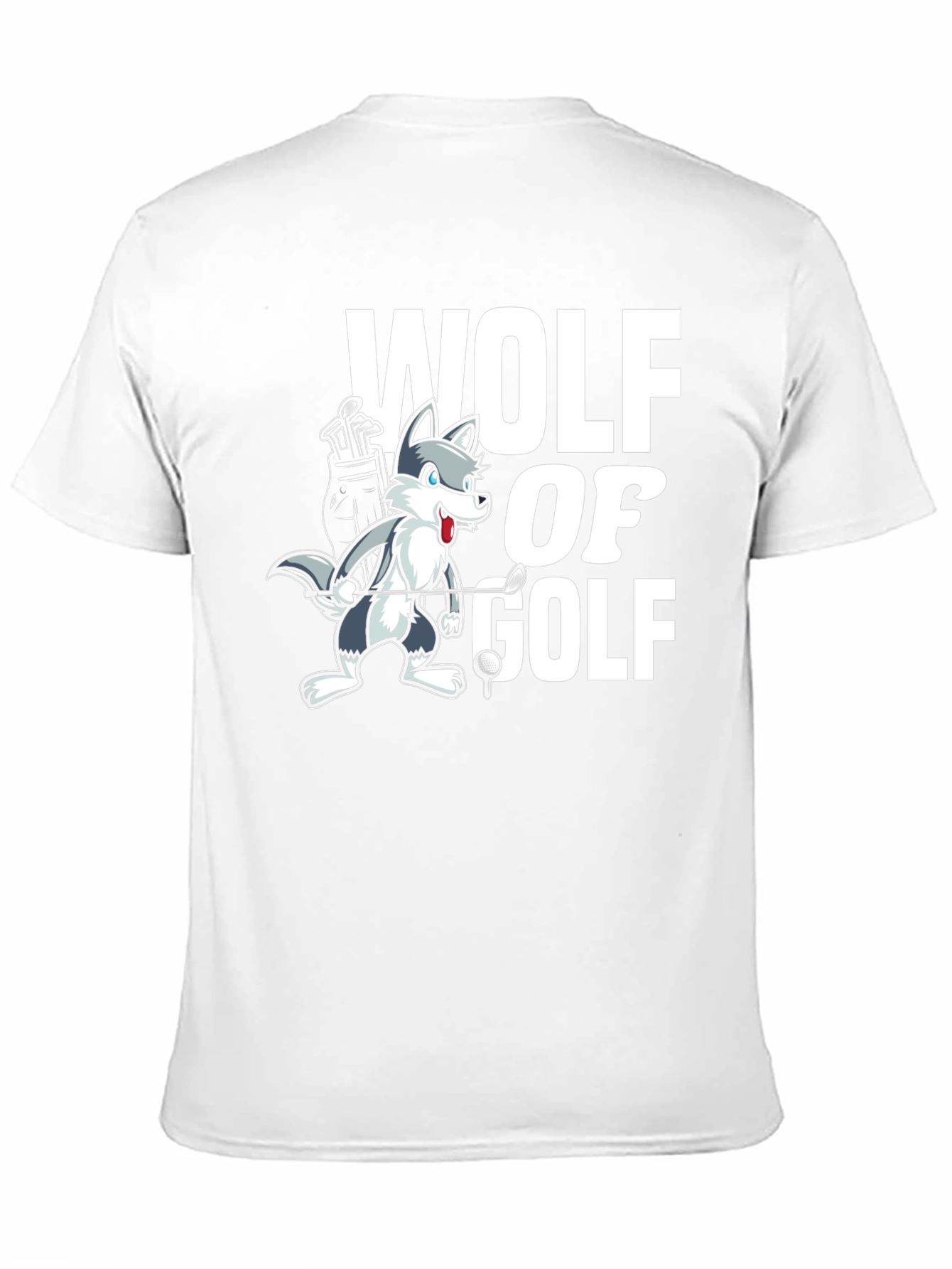 Wolf of Golf Black Graphic T-Shirt