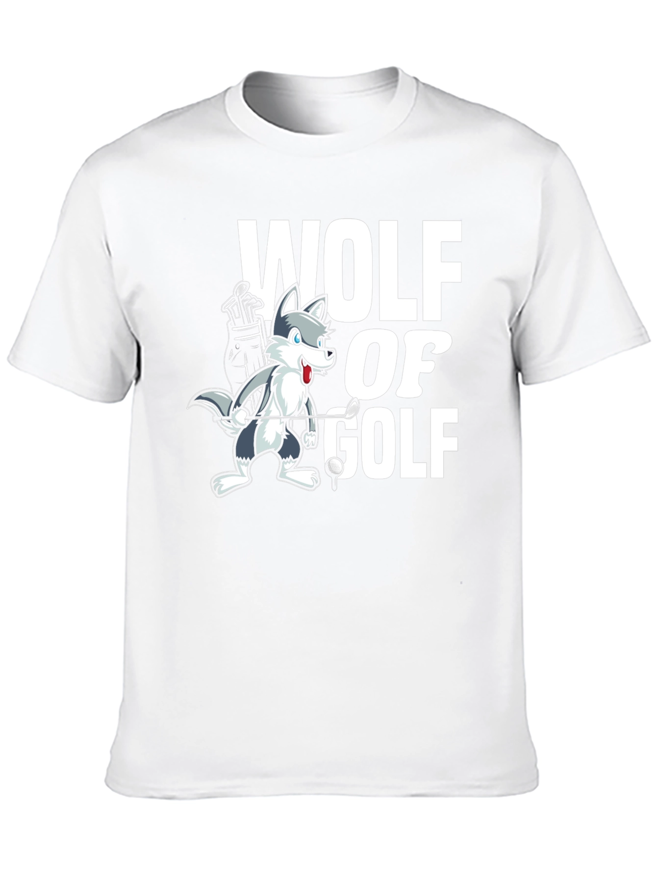Wolf of Golf Black Graphic T-Shirt