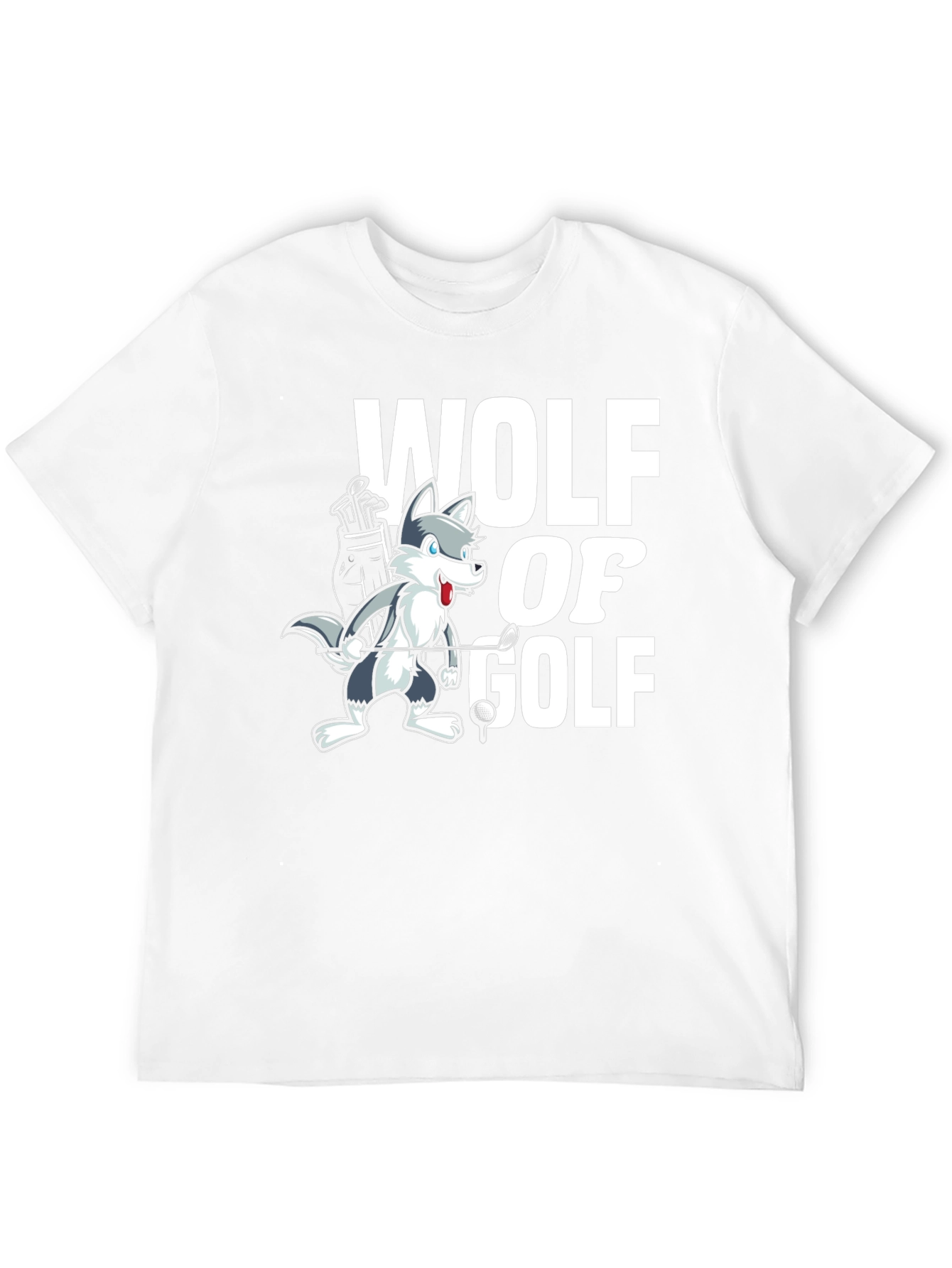 Wolf of Golf Black Graphic T-Shirt