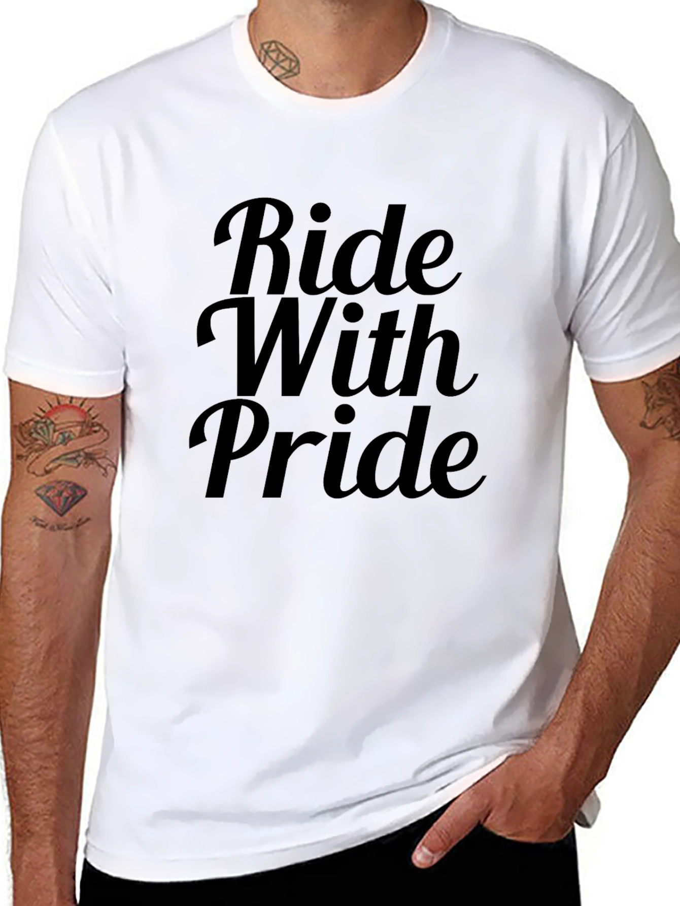 Ride With Pride Graphic Tee - Black