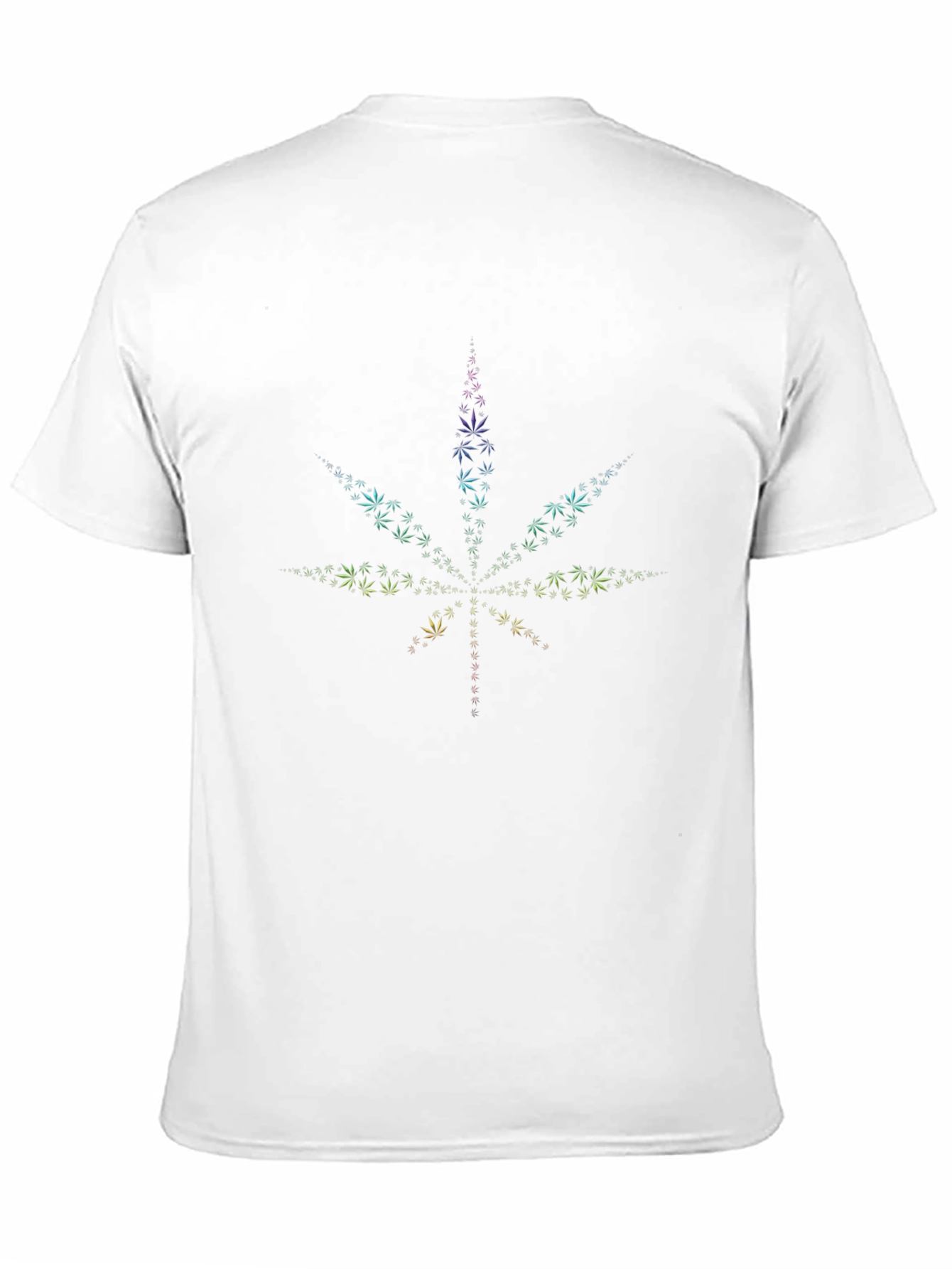 Cannabis Leaf Graphic Print Black T-Shirt