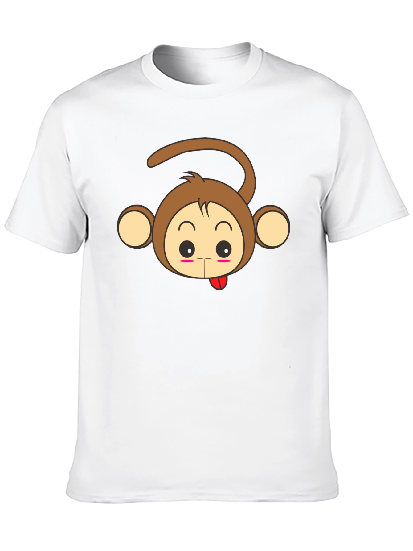 Cute Monkey Graphic Tee - Black