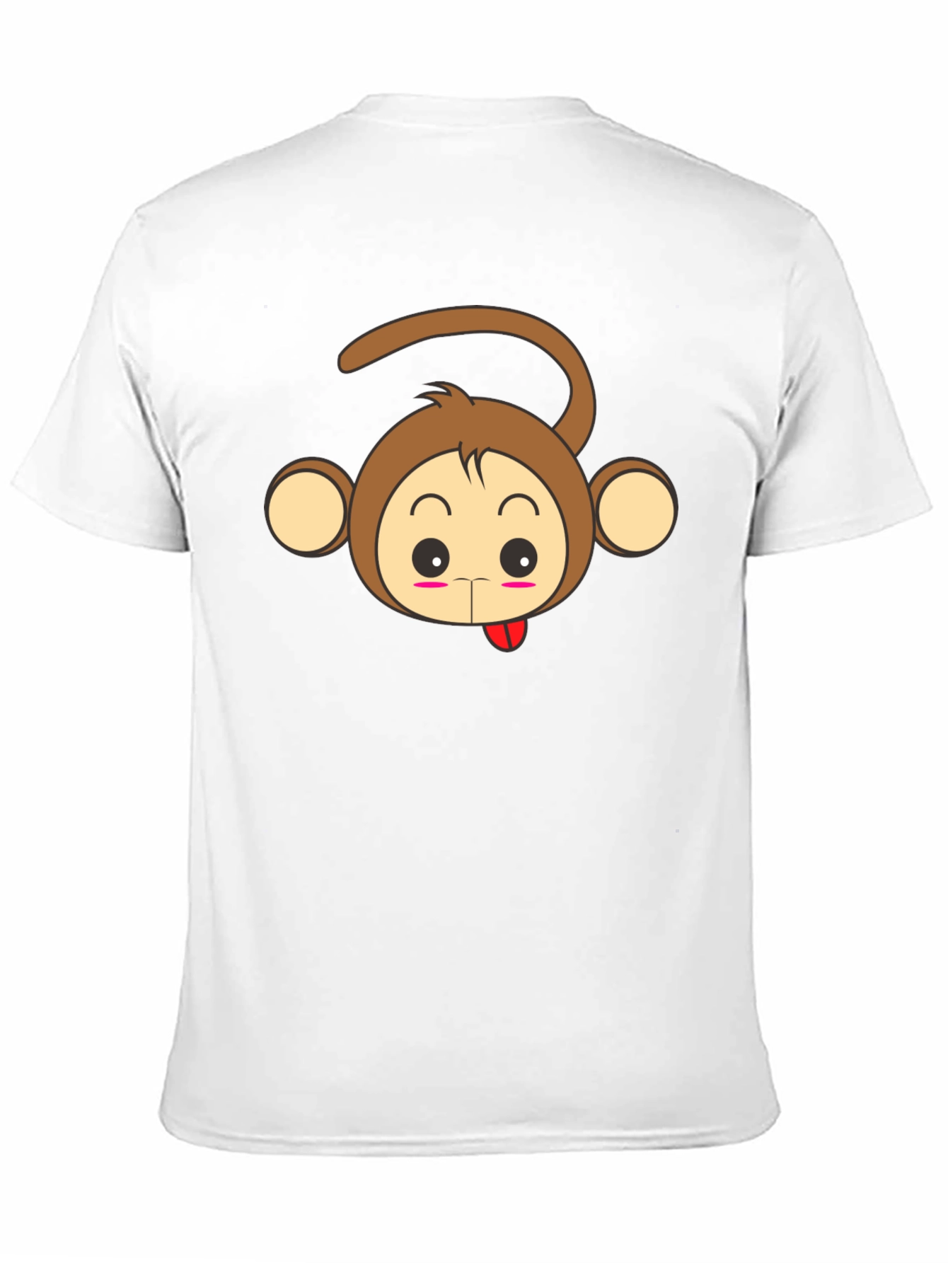 Cute Monkey Graphic Tee - Black