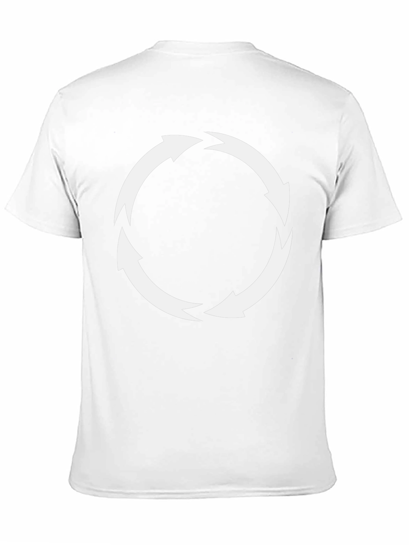 Circular Arrows Graphic Tee - Black Cotton Blend
