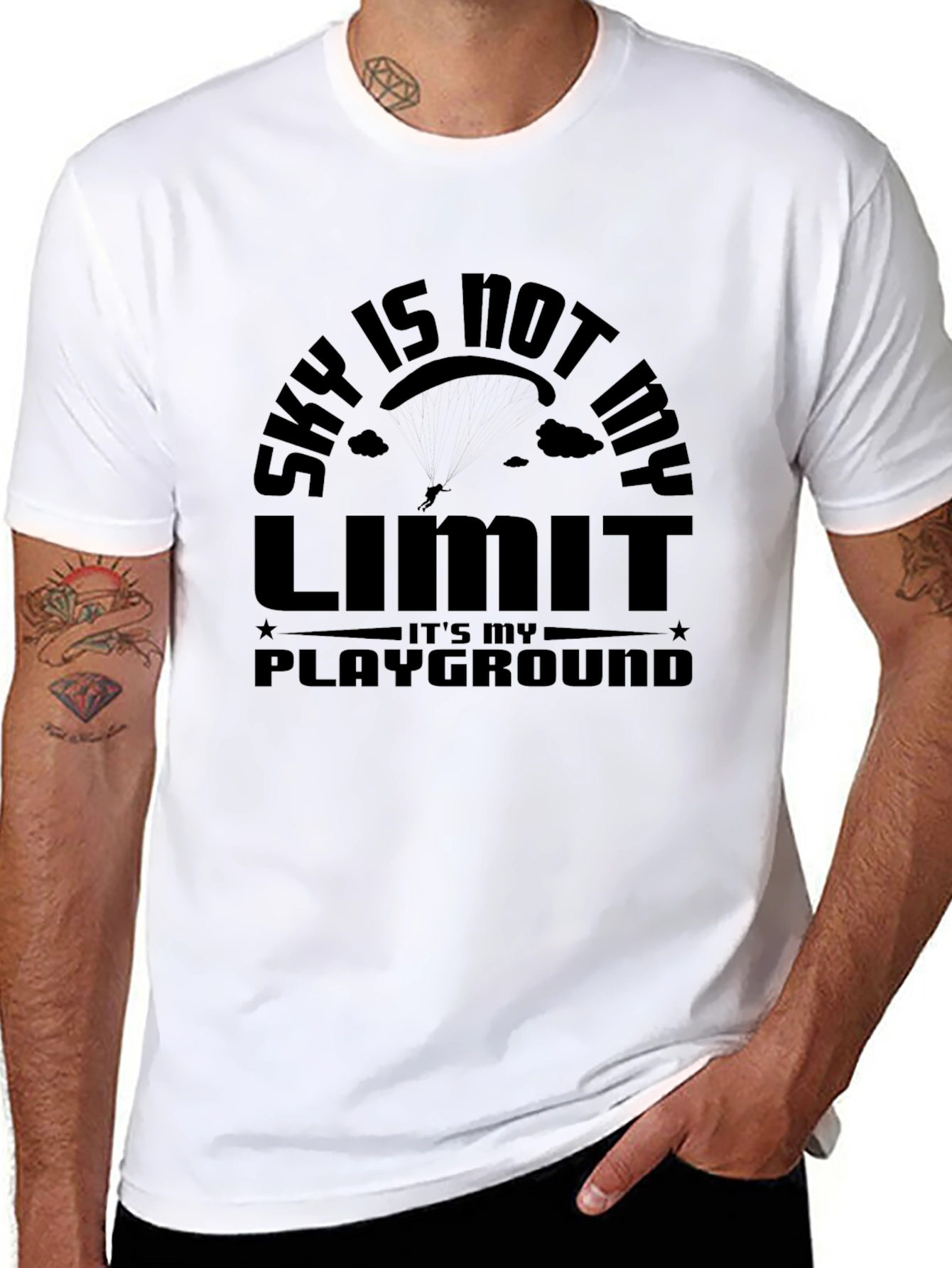 Sky is Not My Limit Black T-Shirt