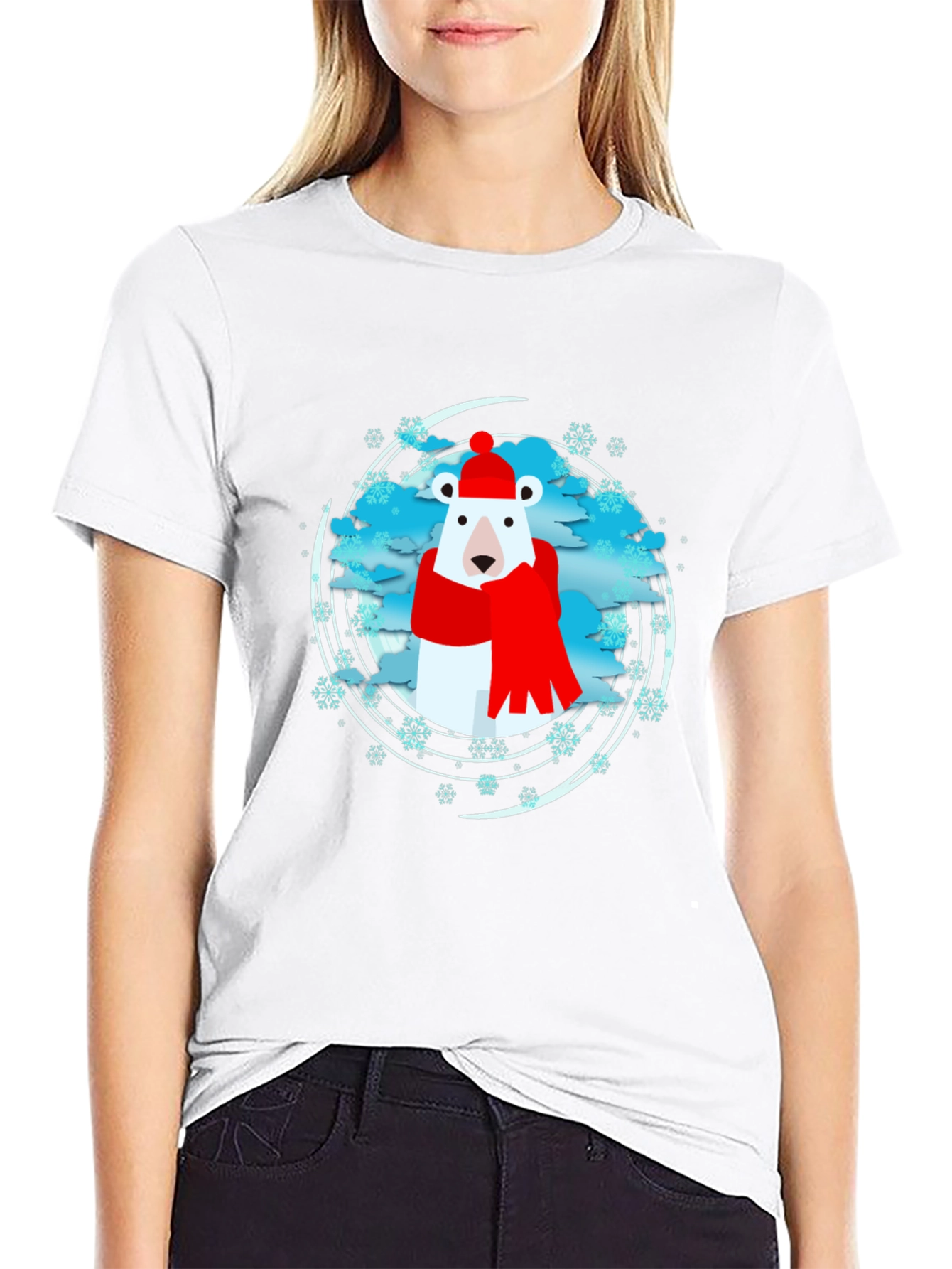 Winter Polar Bear Graphic Tee