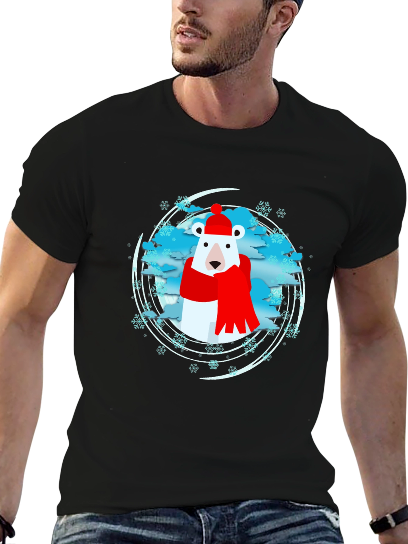 Winter Polar Bear Graphic Tee