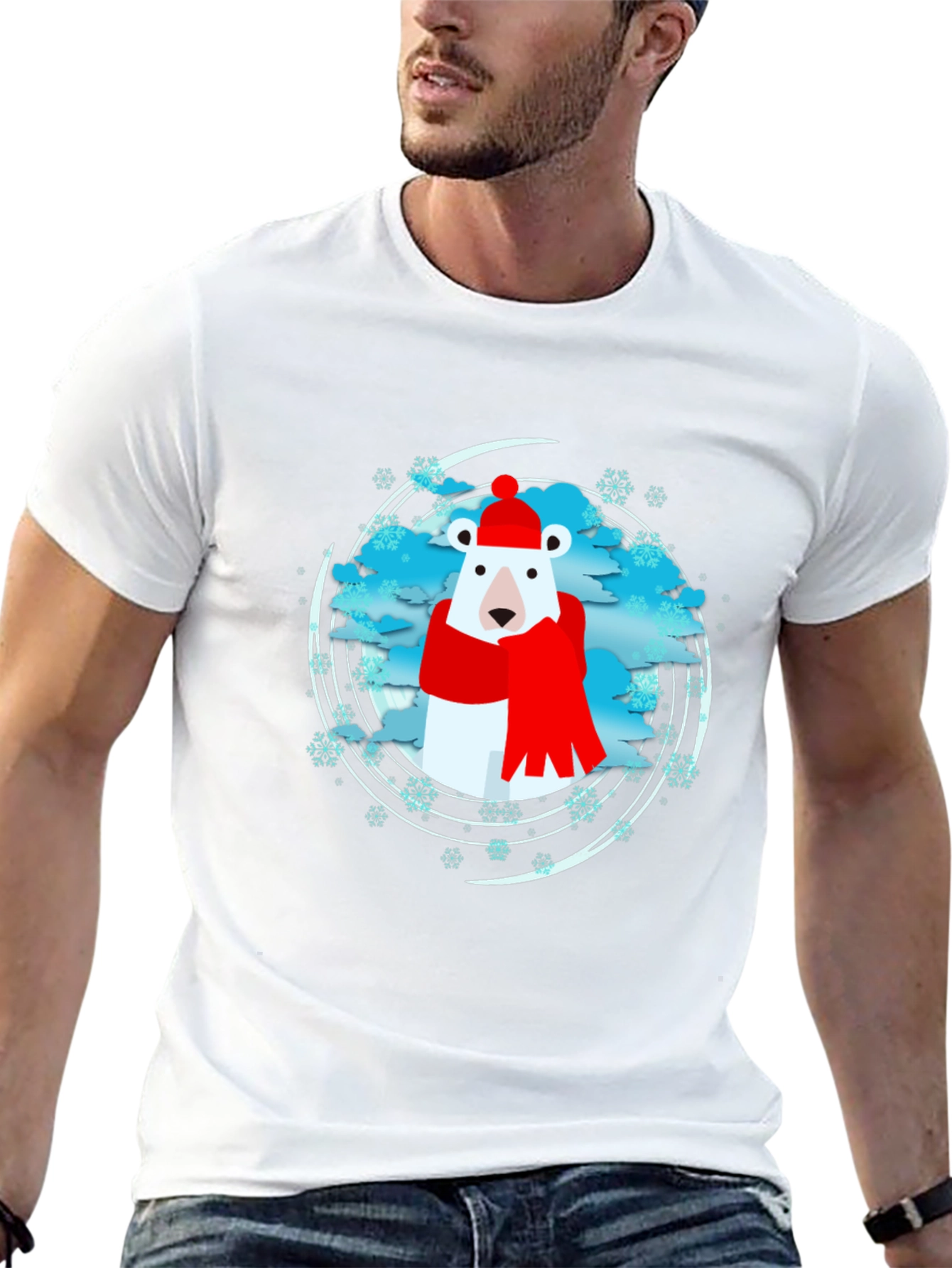 Winter Polar Bear Graphic Tee