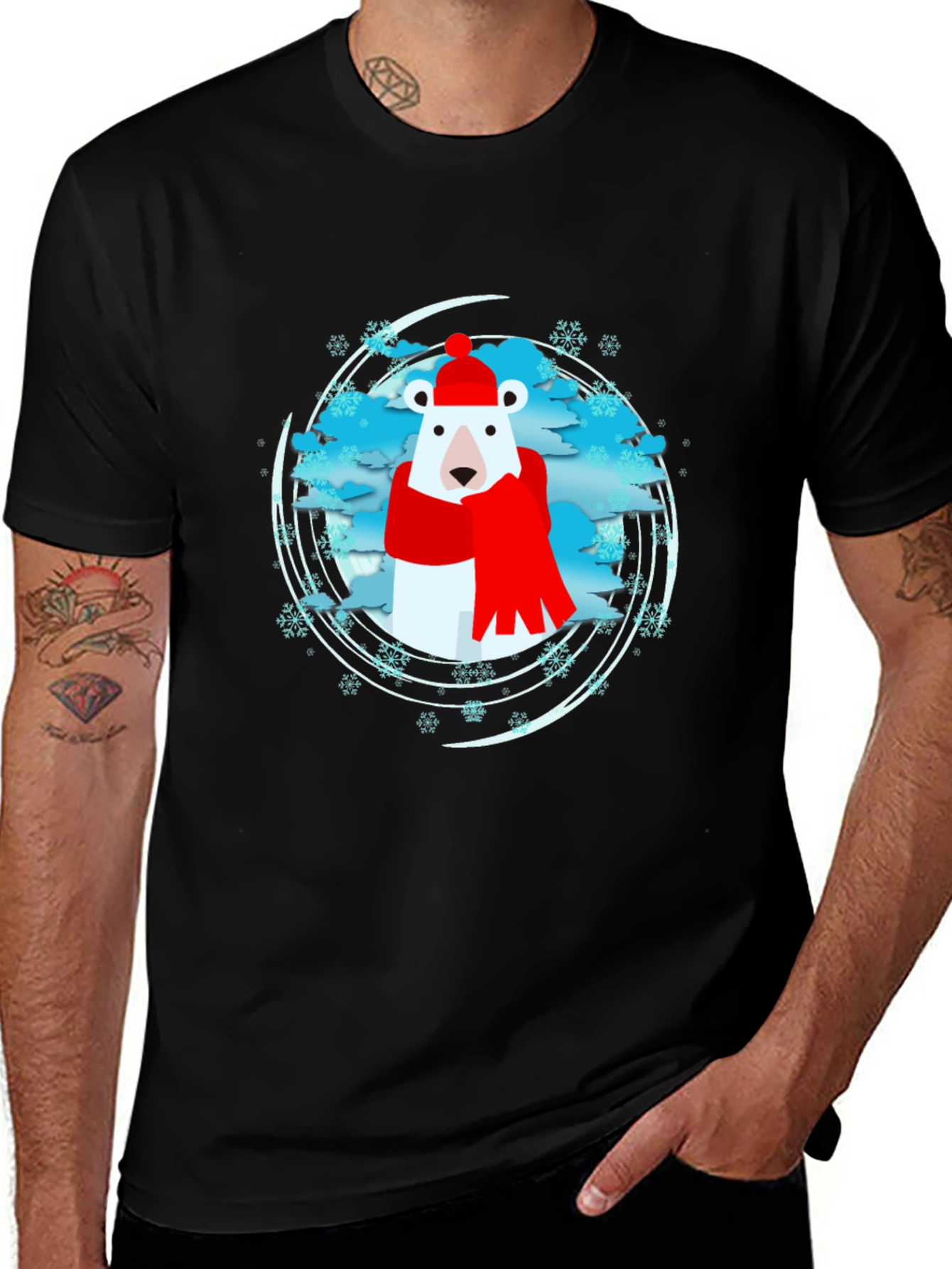 Winter Polar Bear Graphic Tee