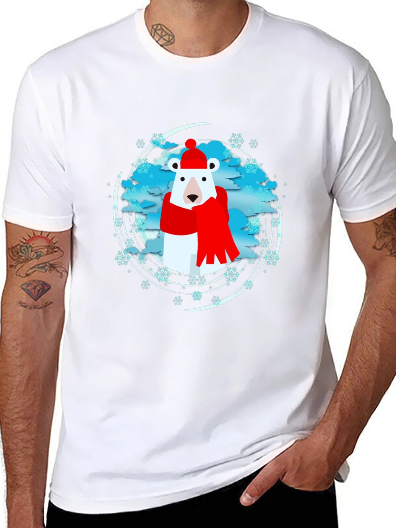 Winter Polar Bear Graphic Tee